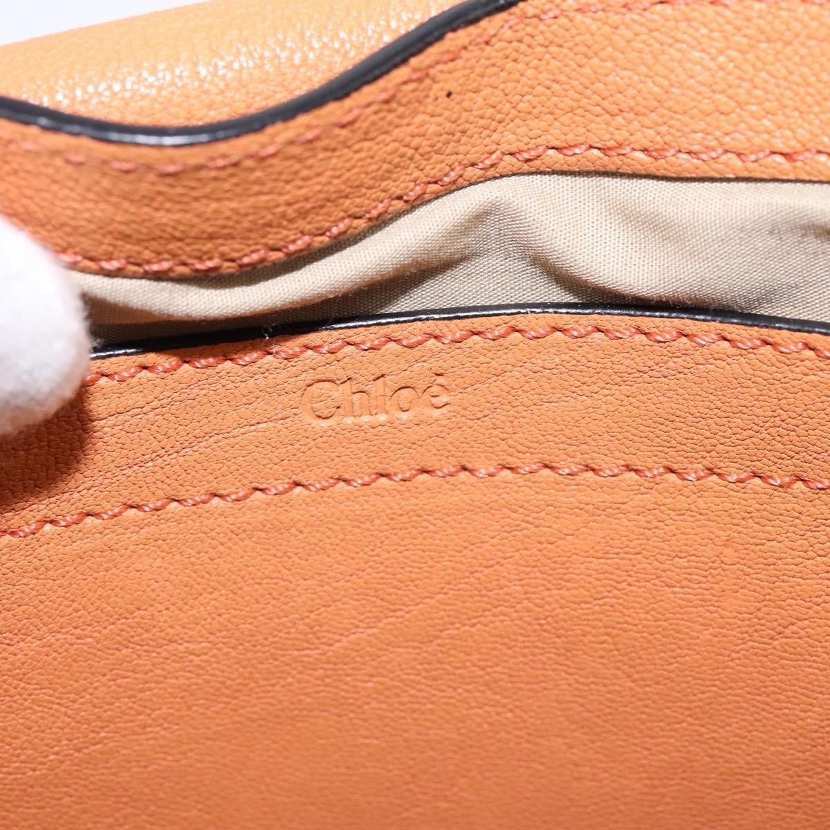 Chloe Elsie Leather Orange Leather Shoulder Bag Bag (Pre-Owned)