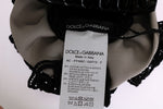 Dolce & Gabbana Gray Silk Black Lace Hair Women's Claw