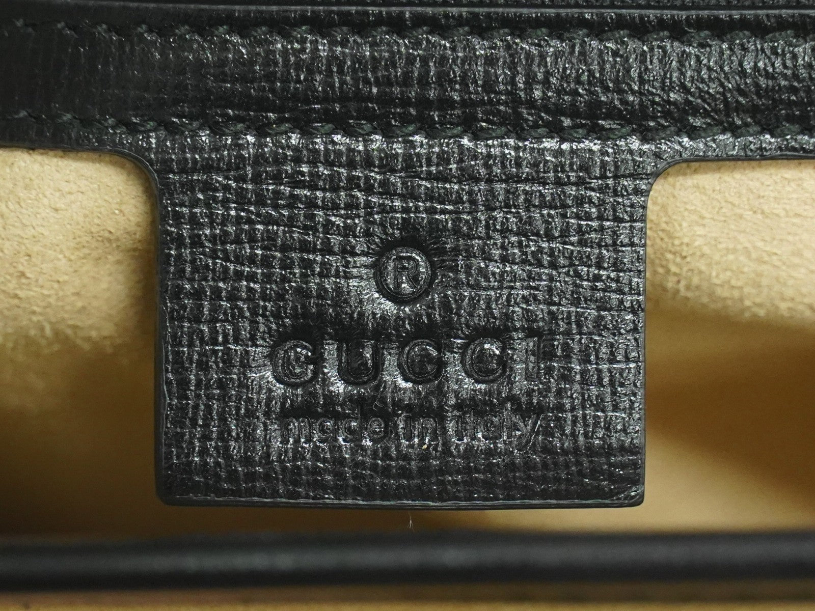 Gucci Marina Chain Leather Black Leather Shoulder Bag Bag (Pre-Owned)
