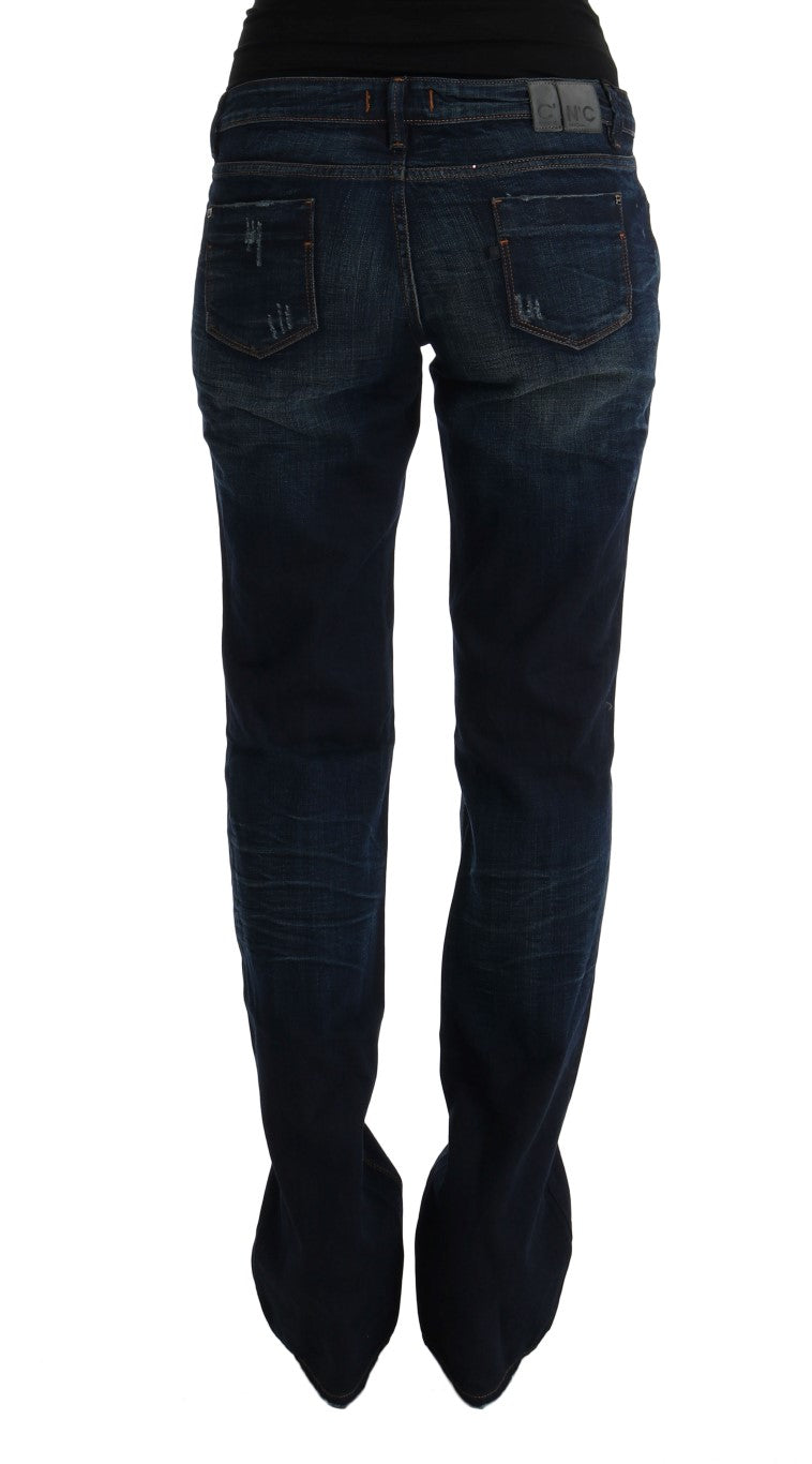 Costume National Blue Cotton Regular Fit Denim Women's Jeans