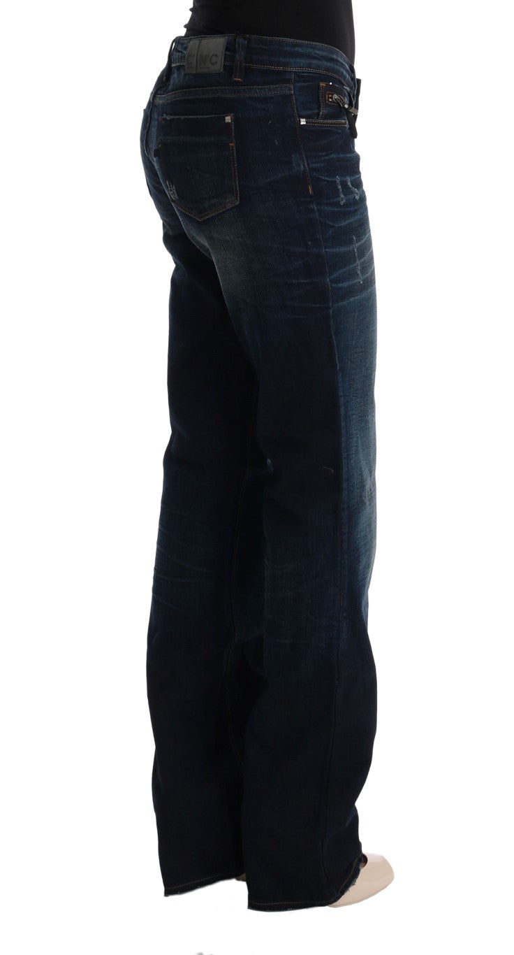 Costume National Blue Cotton Regular Fit Denim Women's Jeans