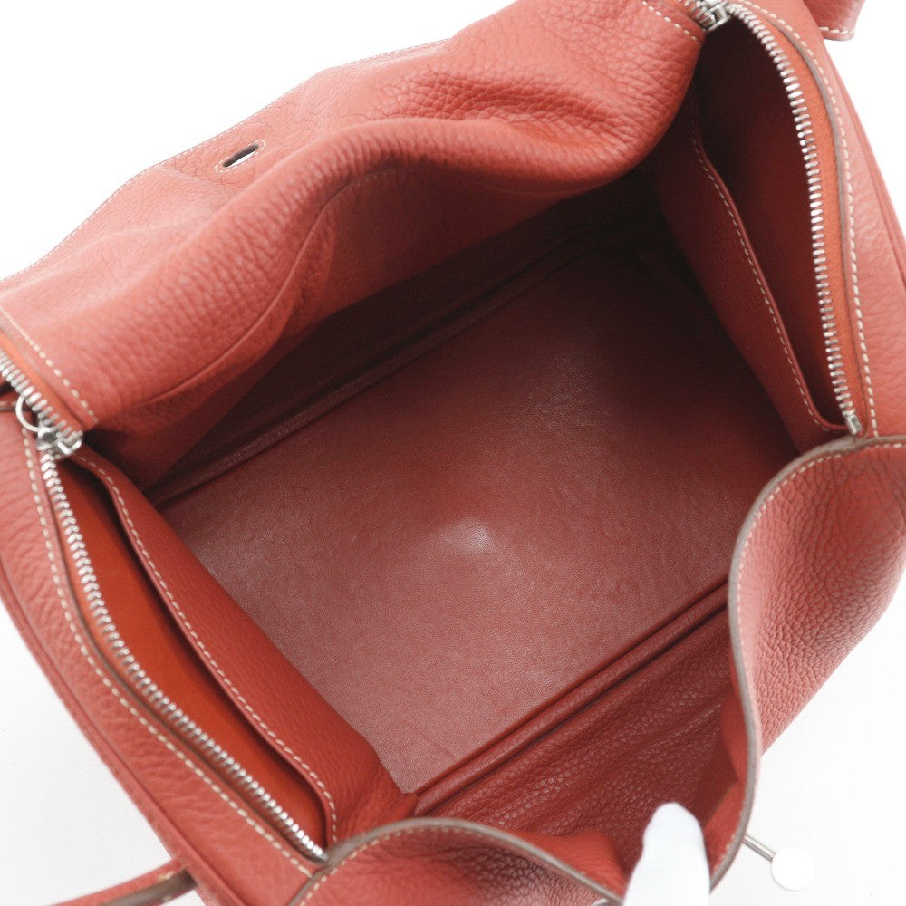 Hermes Lindy Togo Orange Leather Shoulder Bag Bag (Pre-Owned)