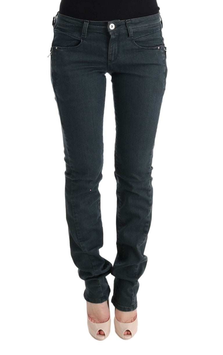 Costume National Gray Cotton Superslim Denim Women's Jeans