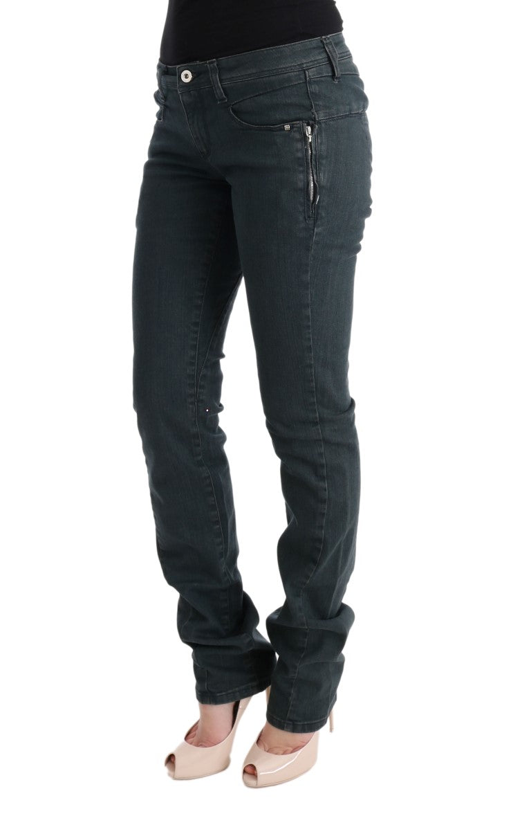 Costume National Gray Cotton Superslim Denim Women's Jeans