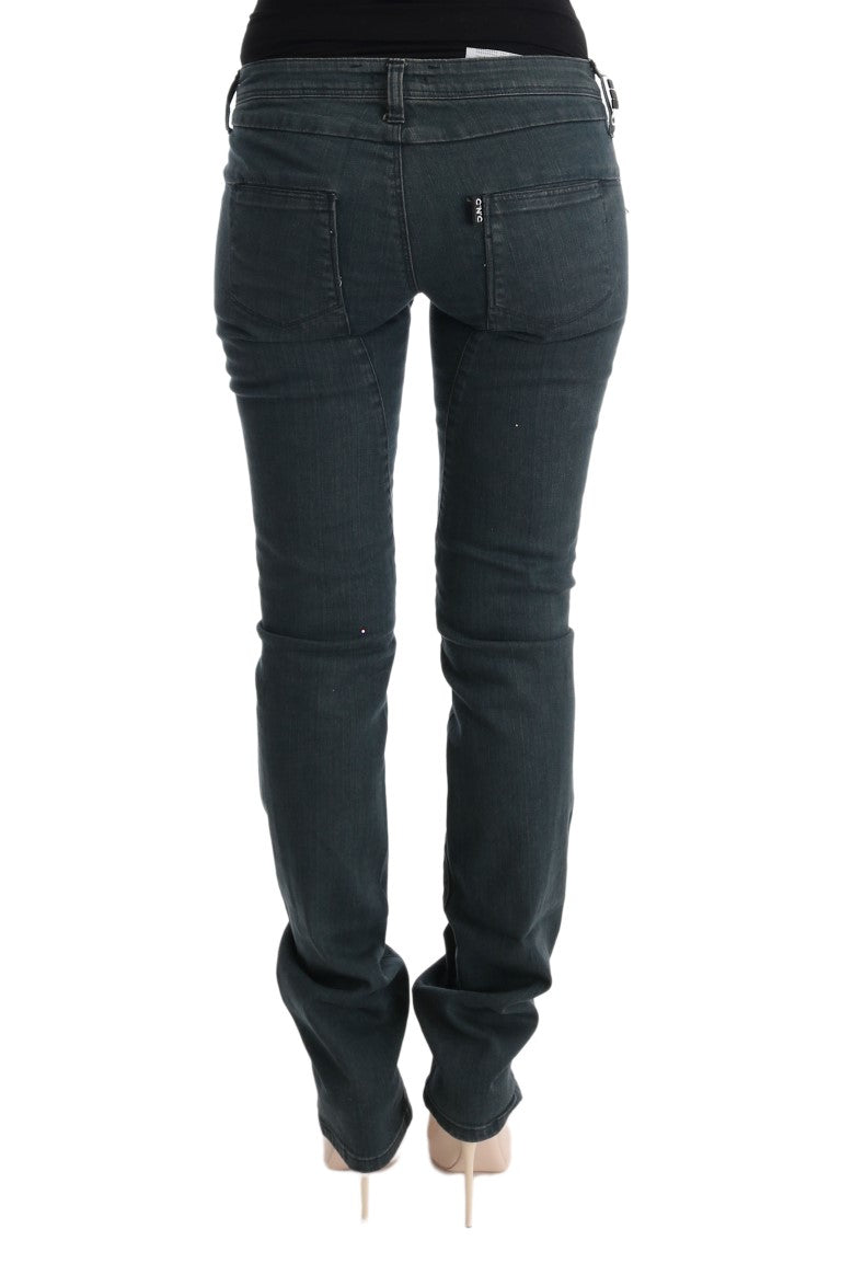 Costume National Gray Cotton Superslim Denim Women's Jeans