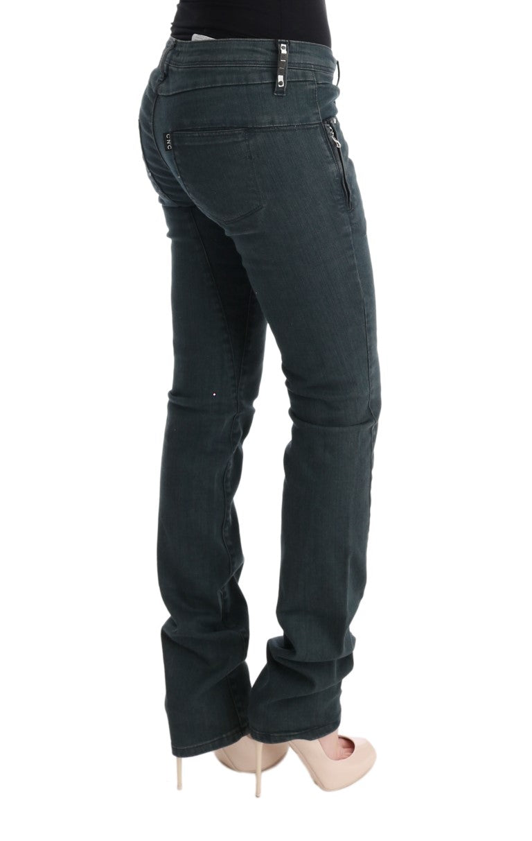 Costume National Gray Cotton Superslim Denim Women's Jeans