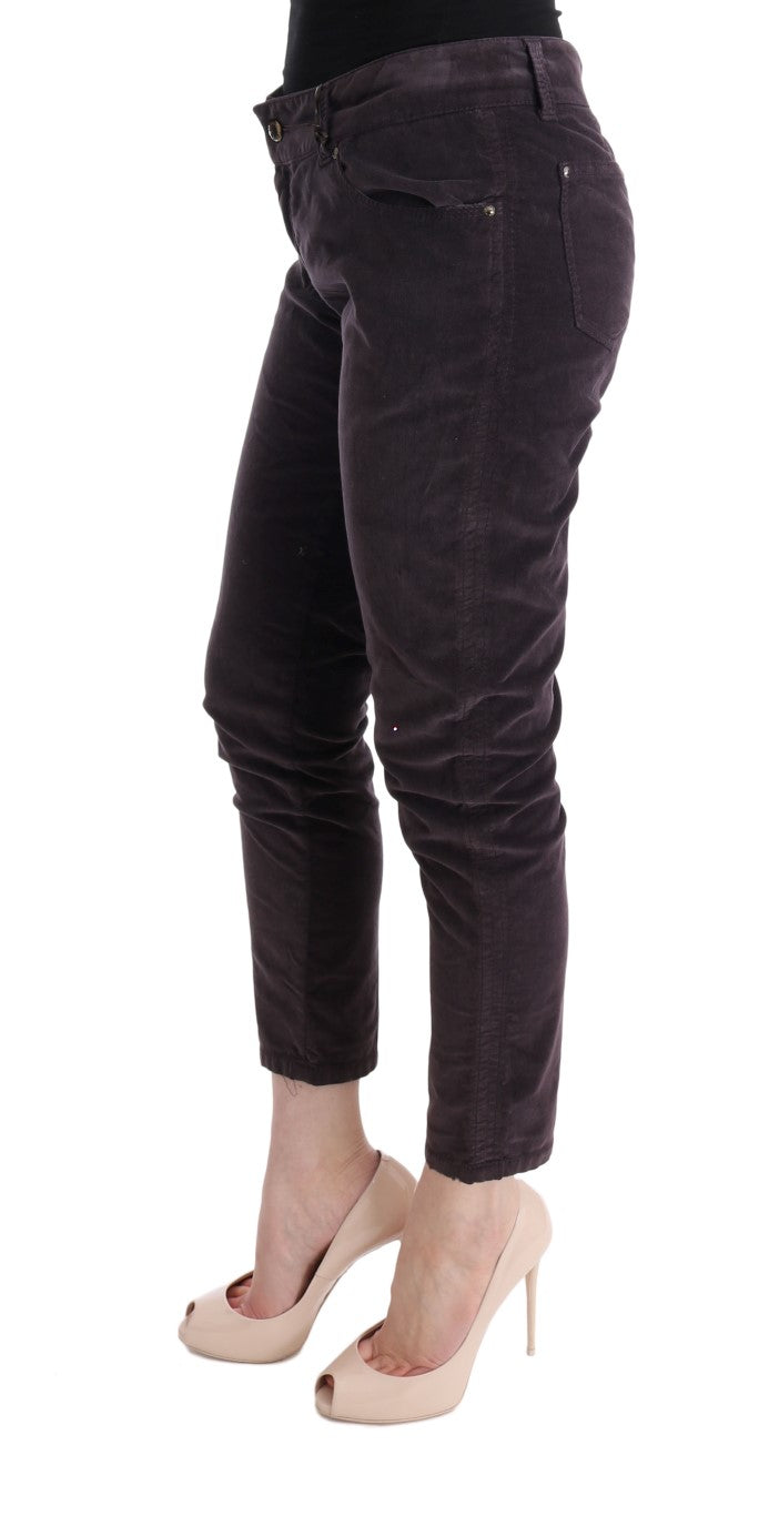 Ermanno Scervino Brown Cotton Cropped Casual Women's Pants