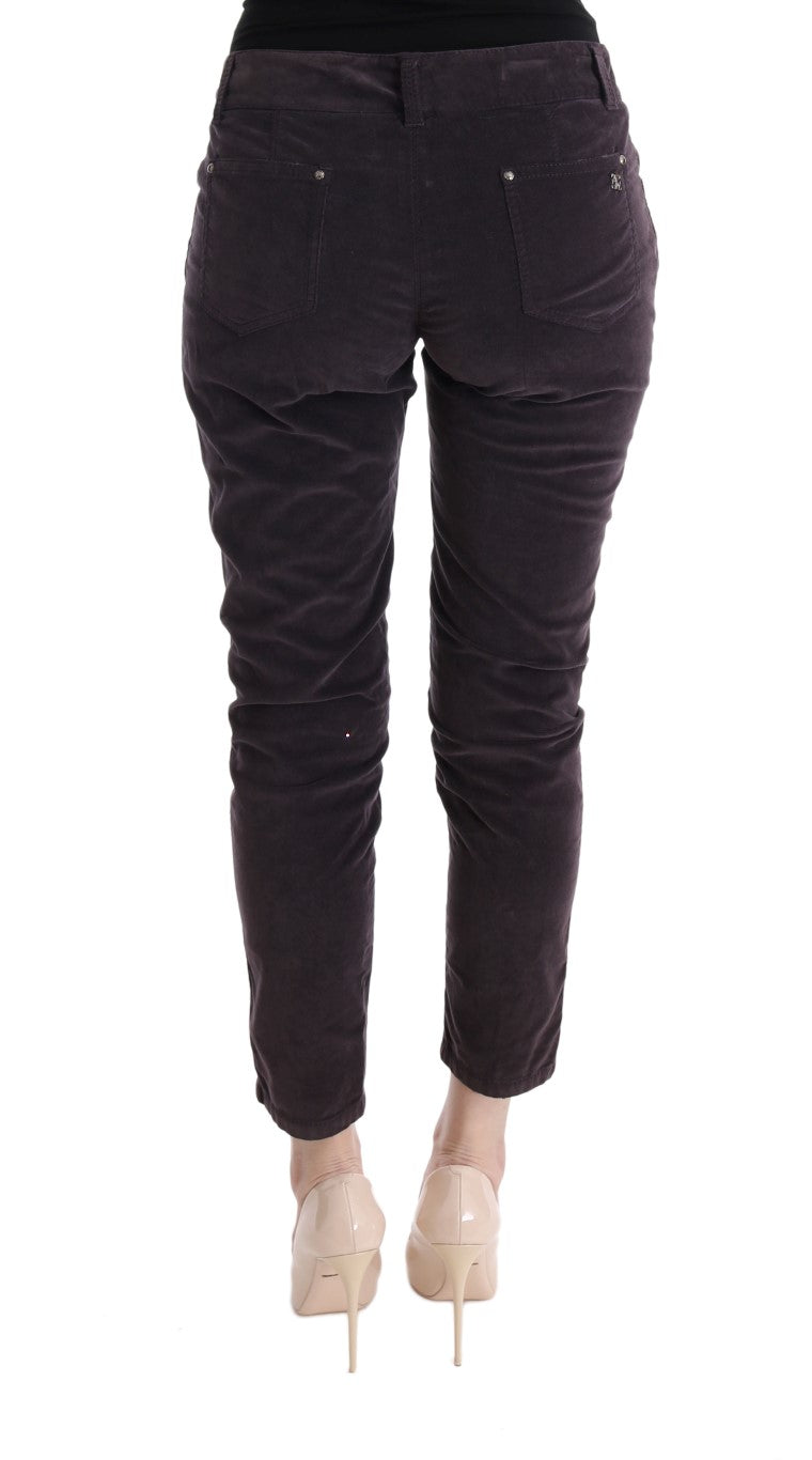 Ermanno Scervino Brown Cotton Cropped Casual Women's Pants