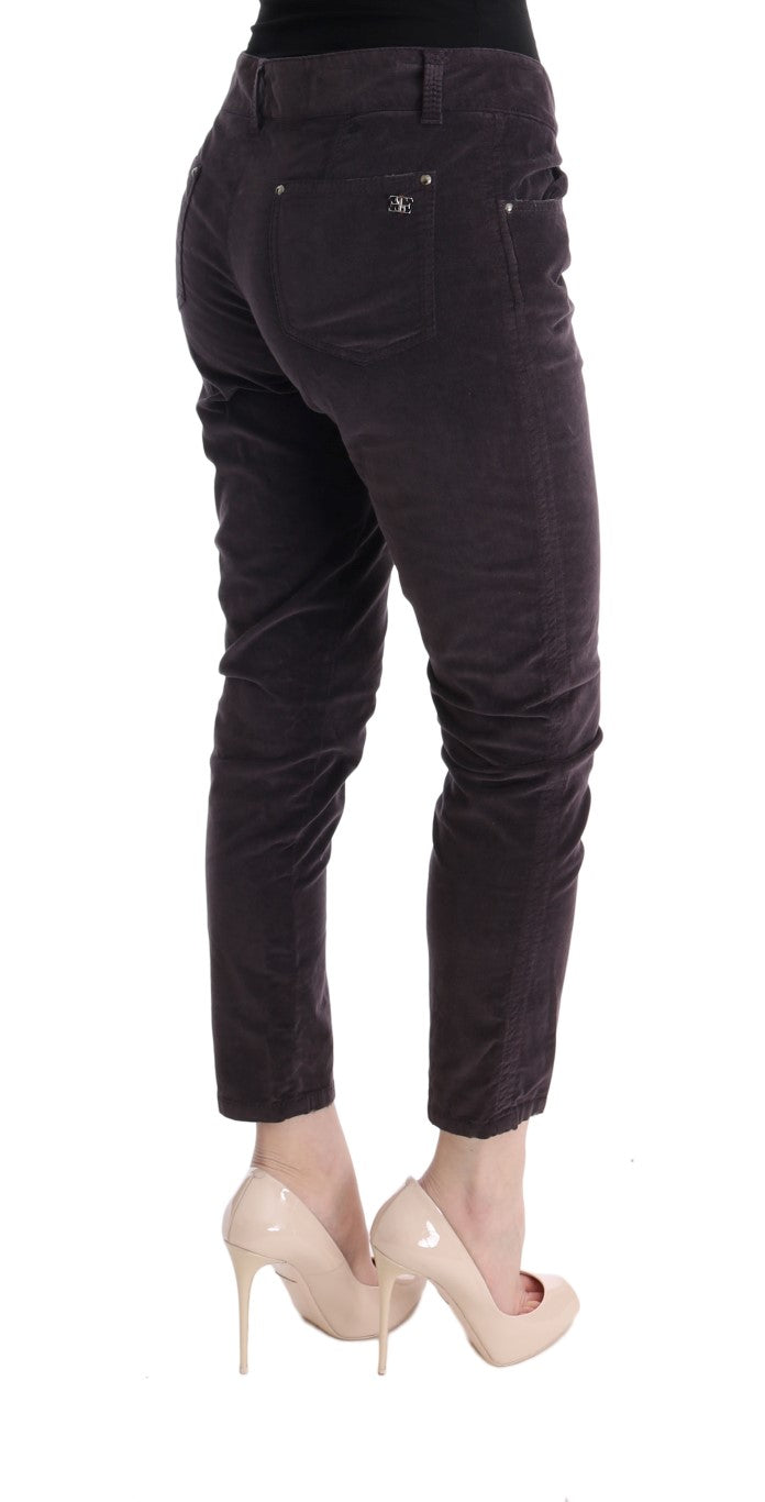 Ermanno Scervino Brown Cotton Cropped Casual Women's Pants