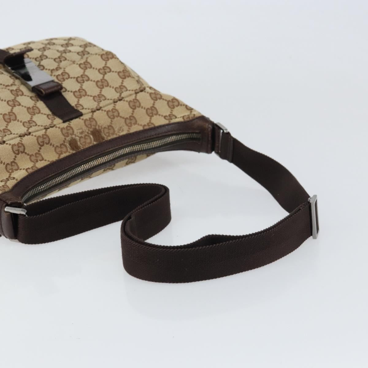 Gucci Gg Canvas Canvas Beige Canvas Shoulder Bag Bag (Pre-Owned)