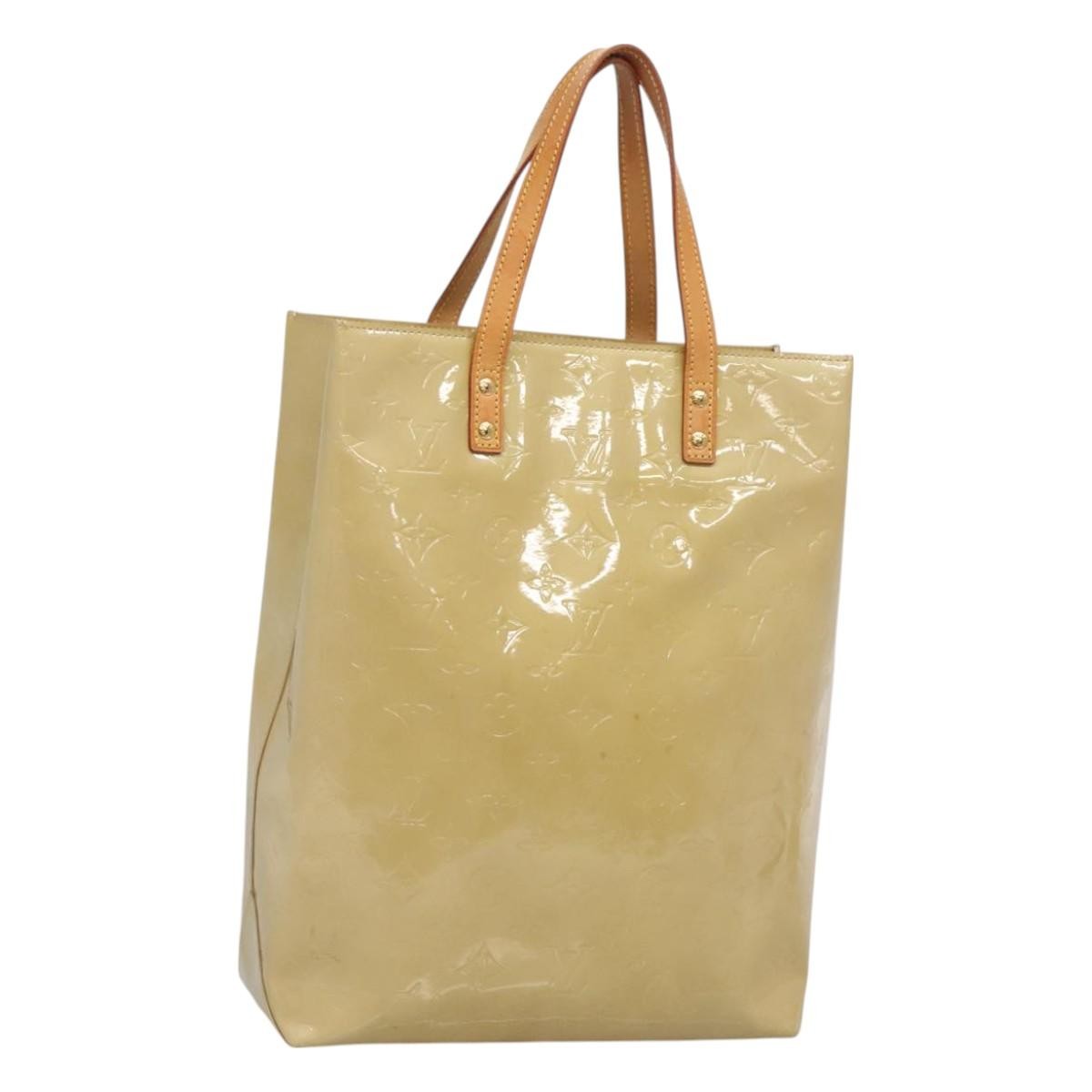 Louis Vuitton Reade Monogram Vernis Beige Patent_Leather Handbag (Pre-Owned)