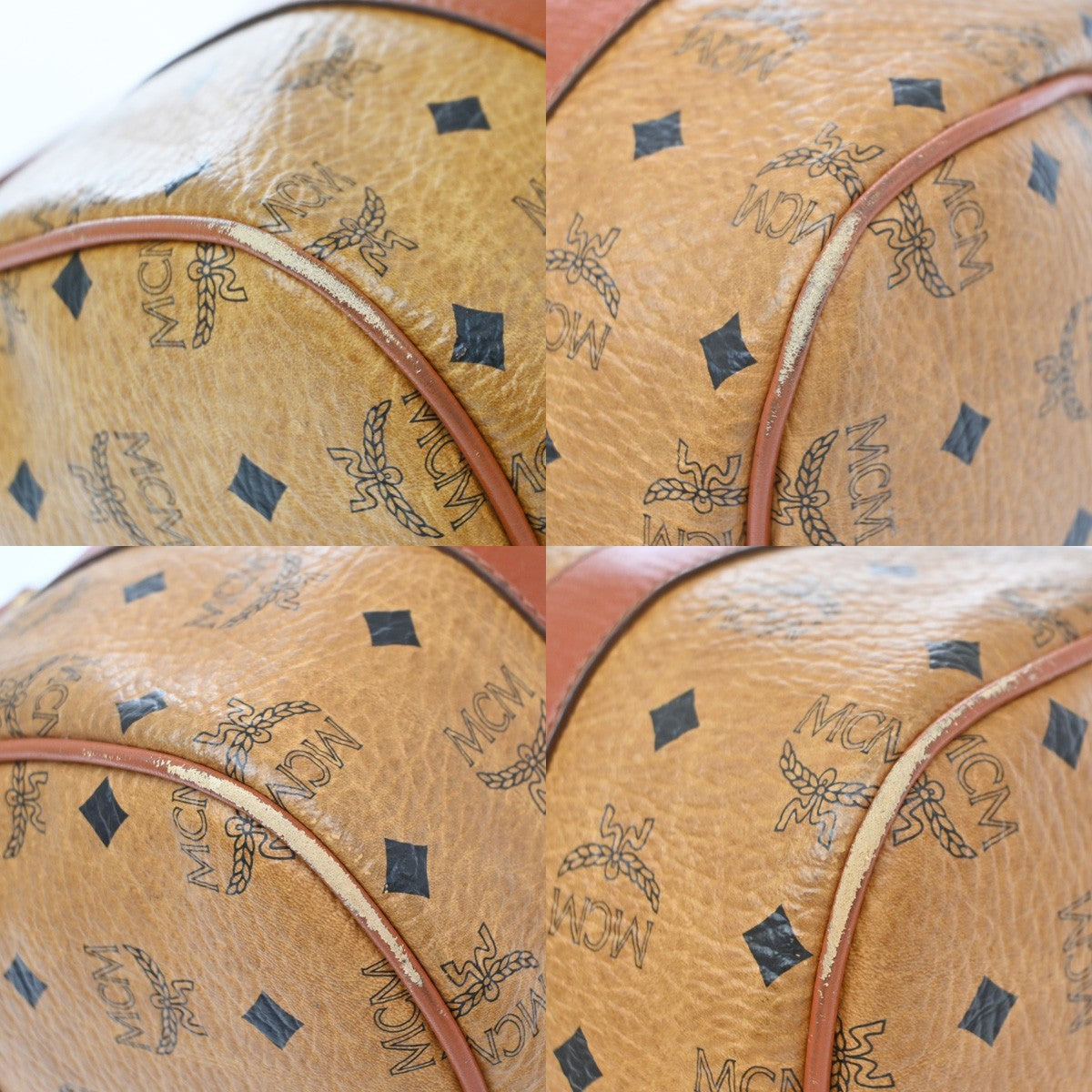 MCM Visetos Leather Brown Leather Handbag (Pre-Owned)