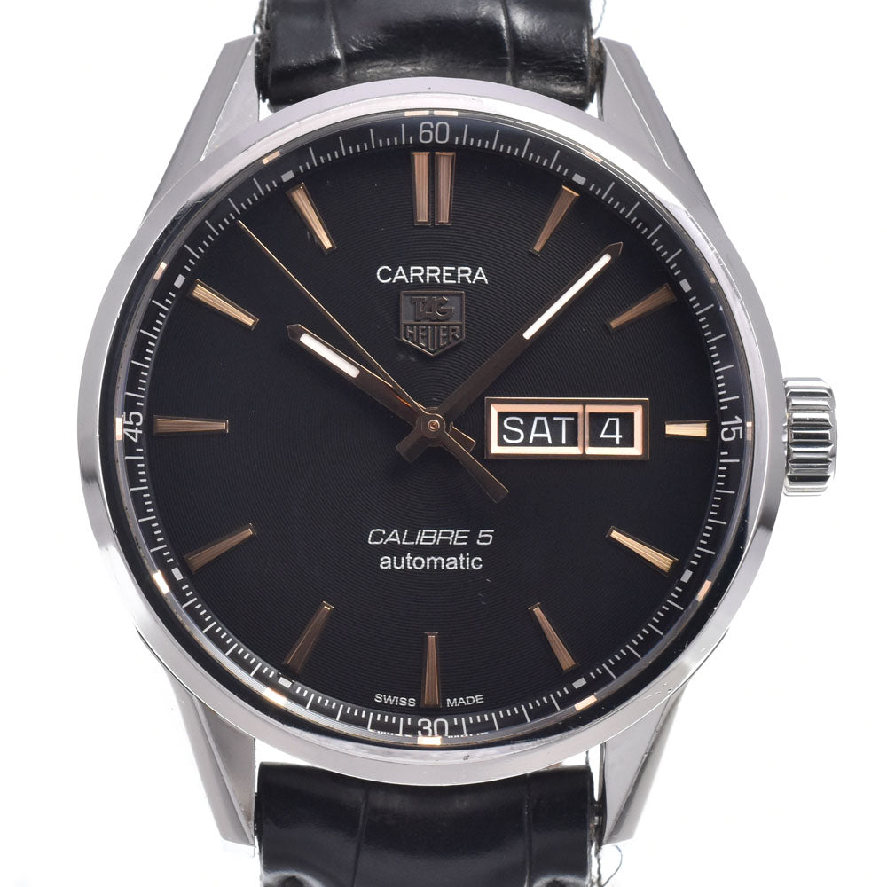 Tag Heuer Carrera Calibre 5 Day-Date Automatic Stainless Steel Watch (Pre-Owned)