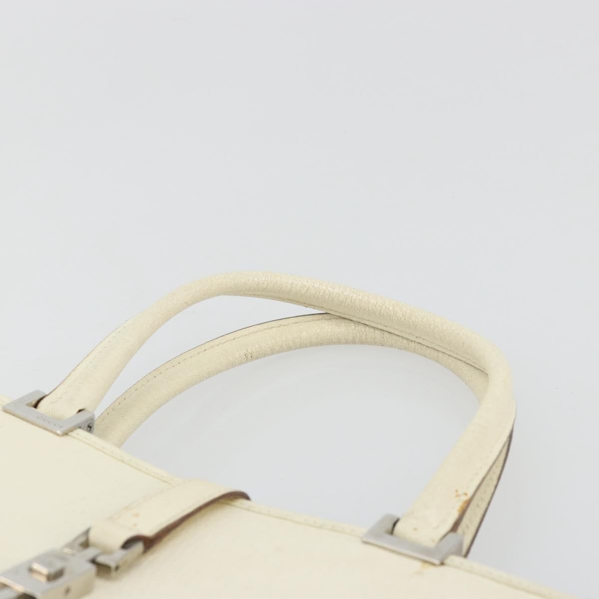 Gucci Vintage Jackie Leather Silver Leather Handbag (Pre-Owned)