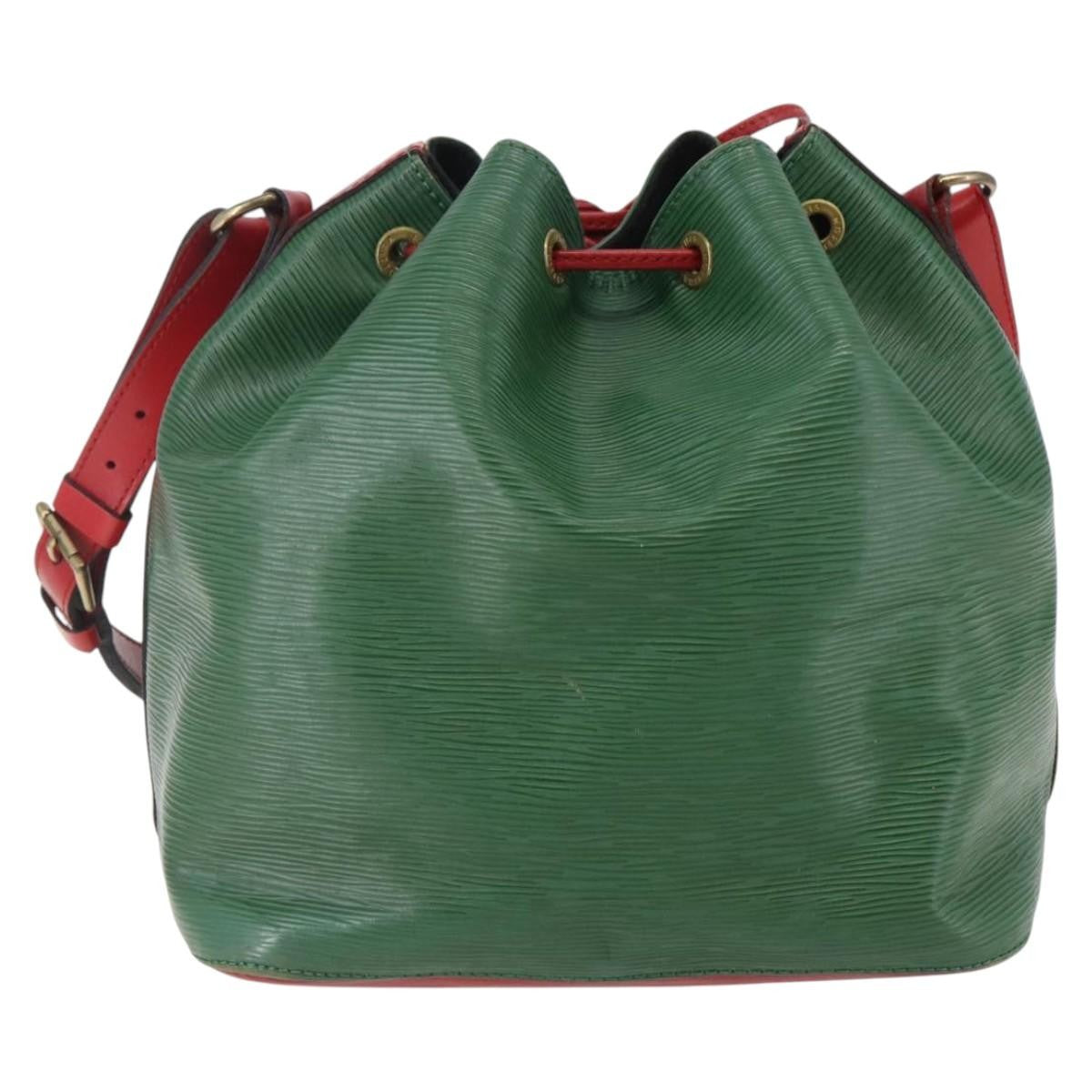 Louis Vuitton Bicolor Petit Noe Epi Leather Green Leather Bag (Pre-Owned)