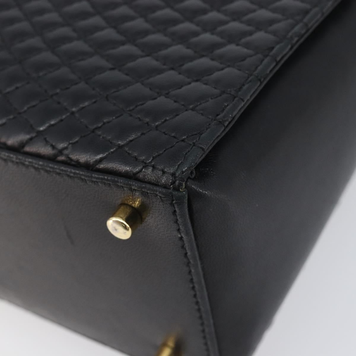 Bally Vintage Chain Quilted Leather Black Leather Shoulder Bag Bag (Pre-Owned)