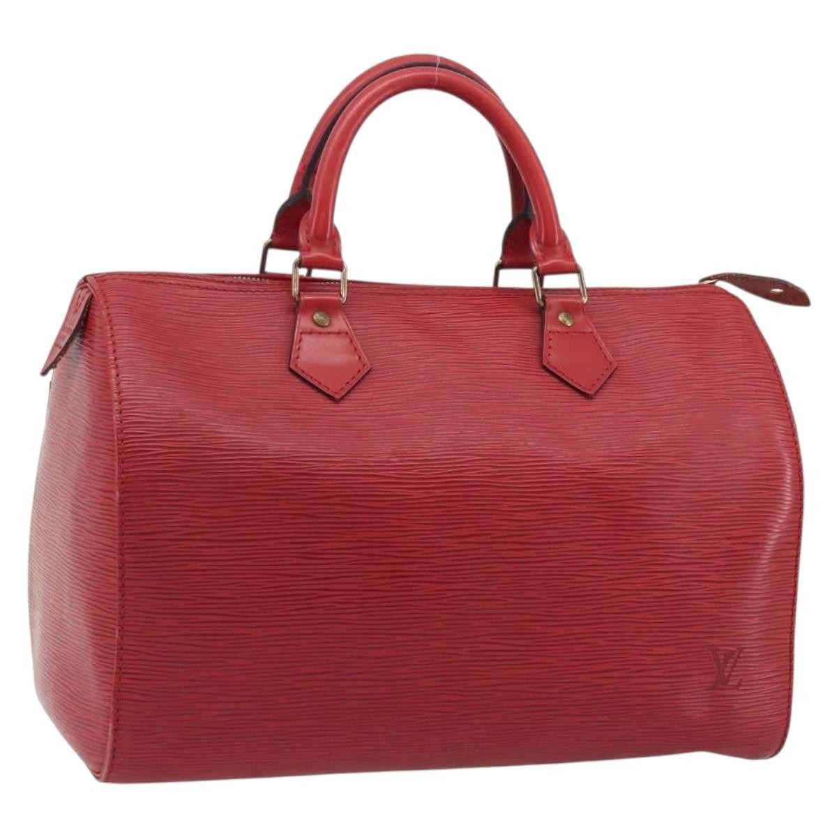 Louis Vuitton Speedy Epi Leather Red Leather Handbag (Pre-Owned)