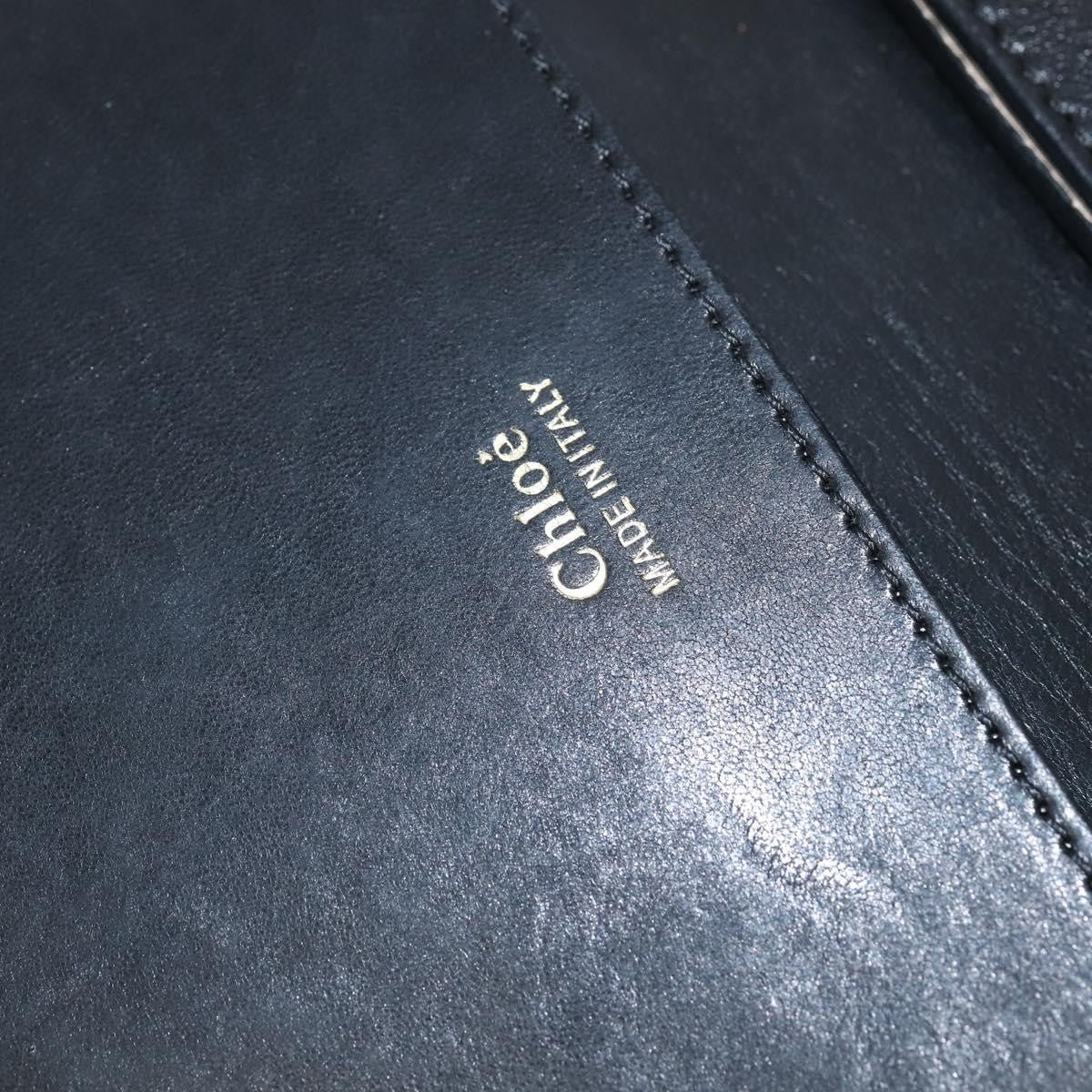 Chloe Sally Leather Navy Leather Shoulder Bag Bag (Pre-Owned)