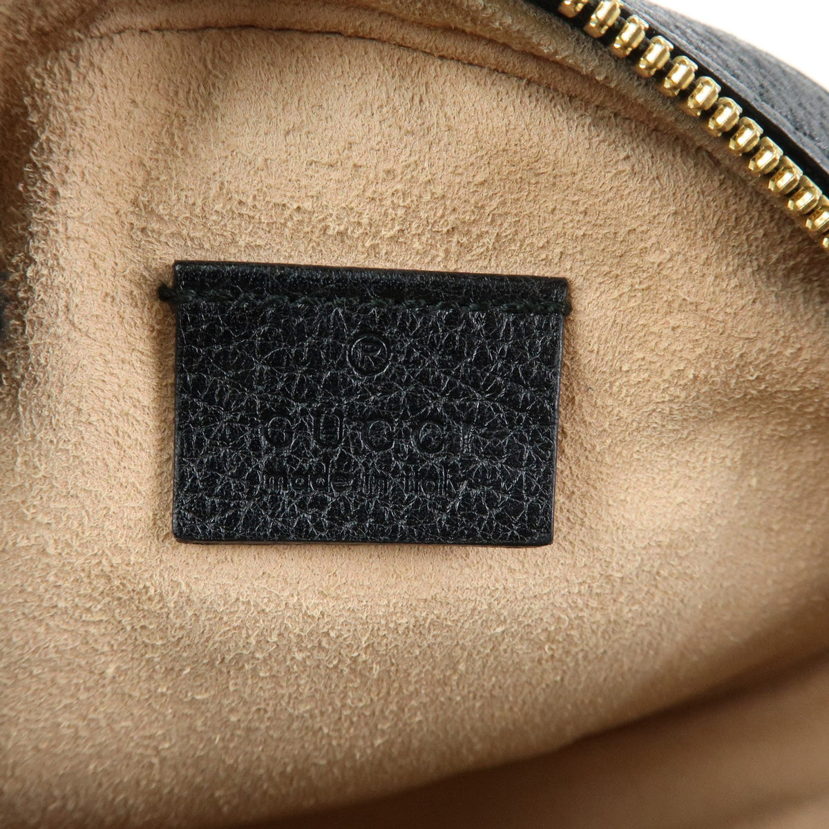 Gucci Ophidia Round Leather Black Leather Shoulder Bag Bag (Pre-Owned)