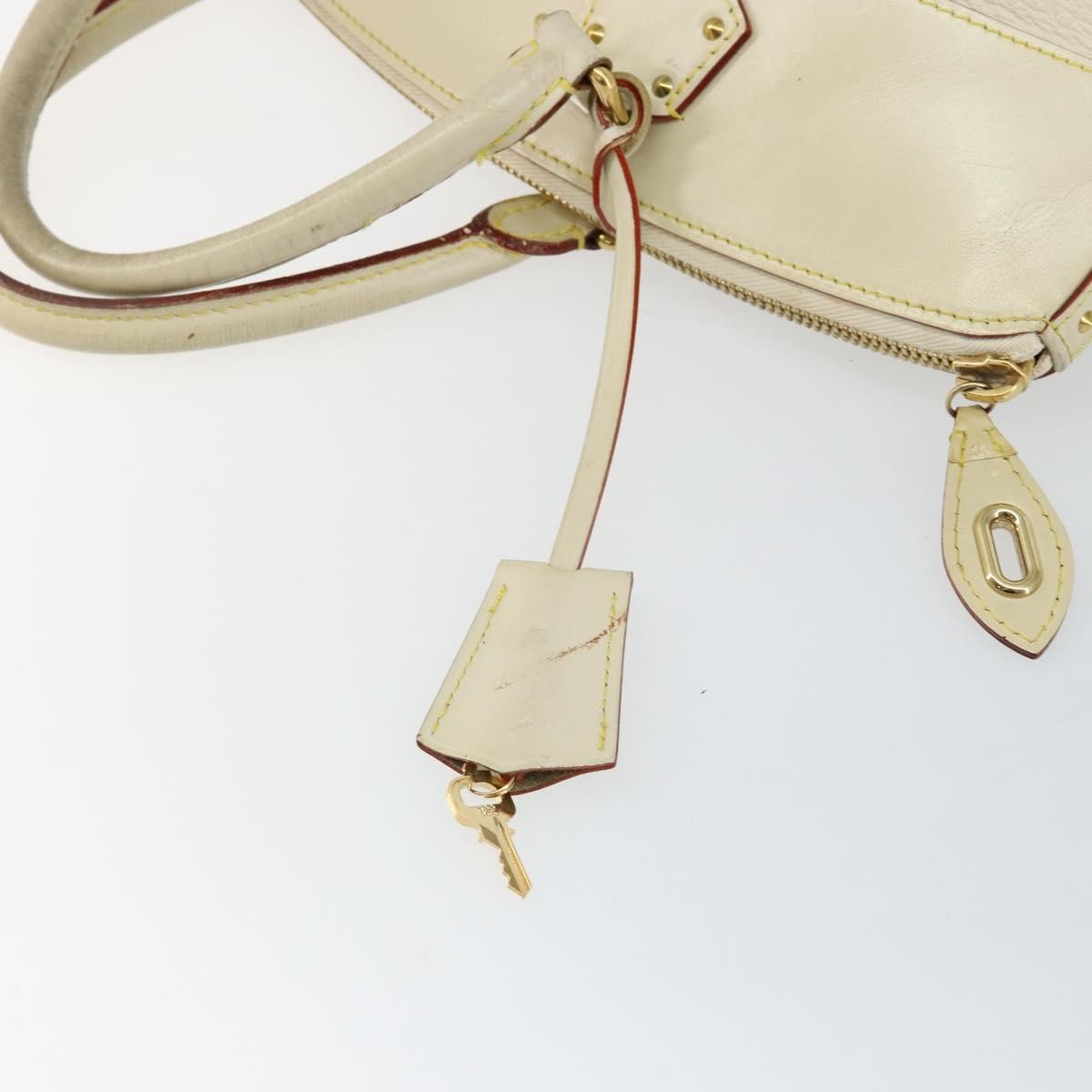 Louis Vuitton Suhali Lockit Leather White Leather Handbag (Pre-Owned)