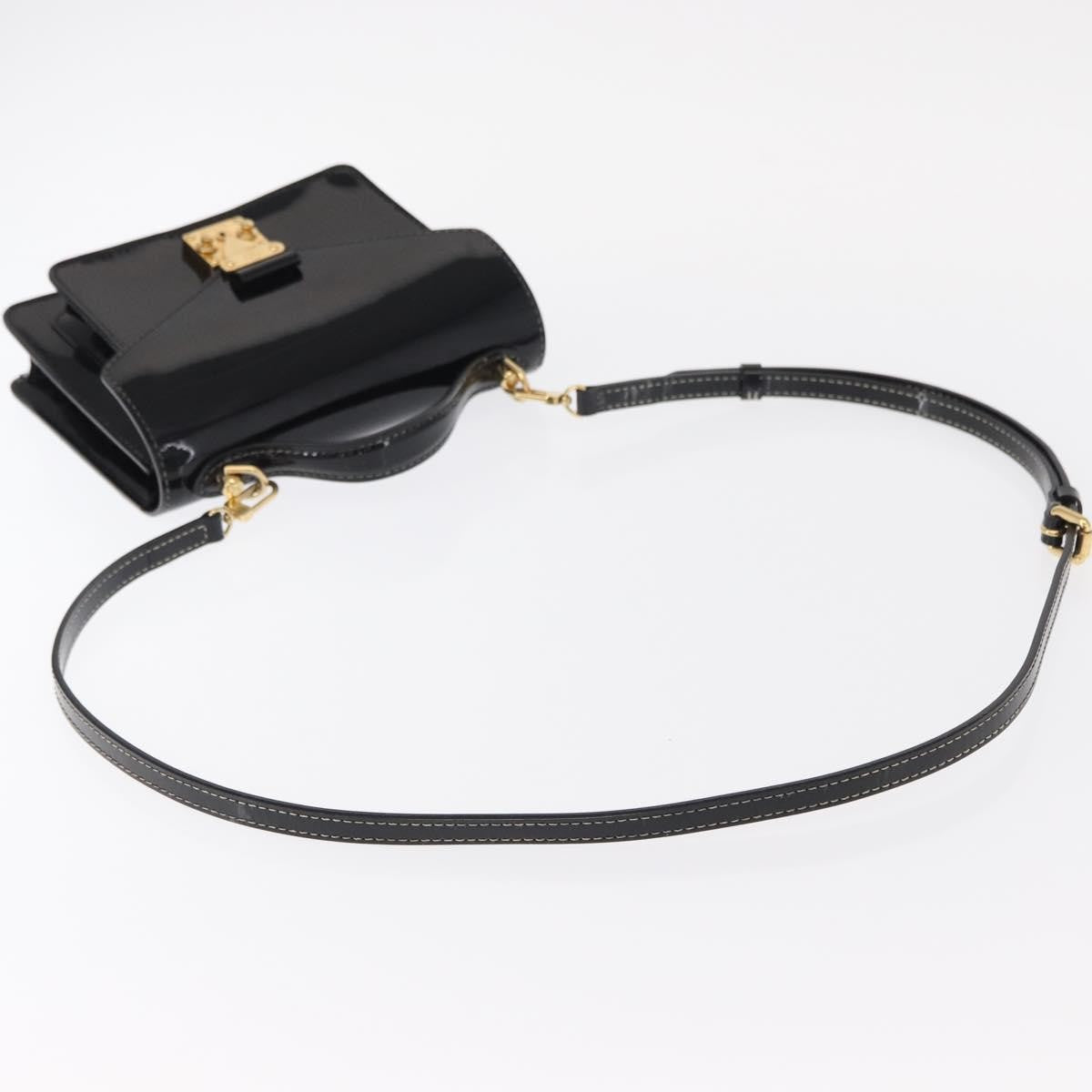 Louis Vuitton Monceau Vernis Black Patent_Leather Handbag (Pre-Owned)