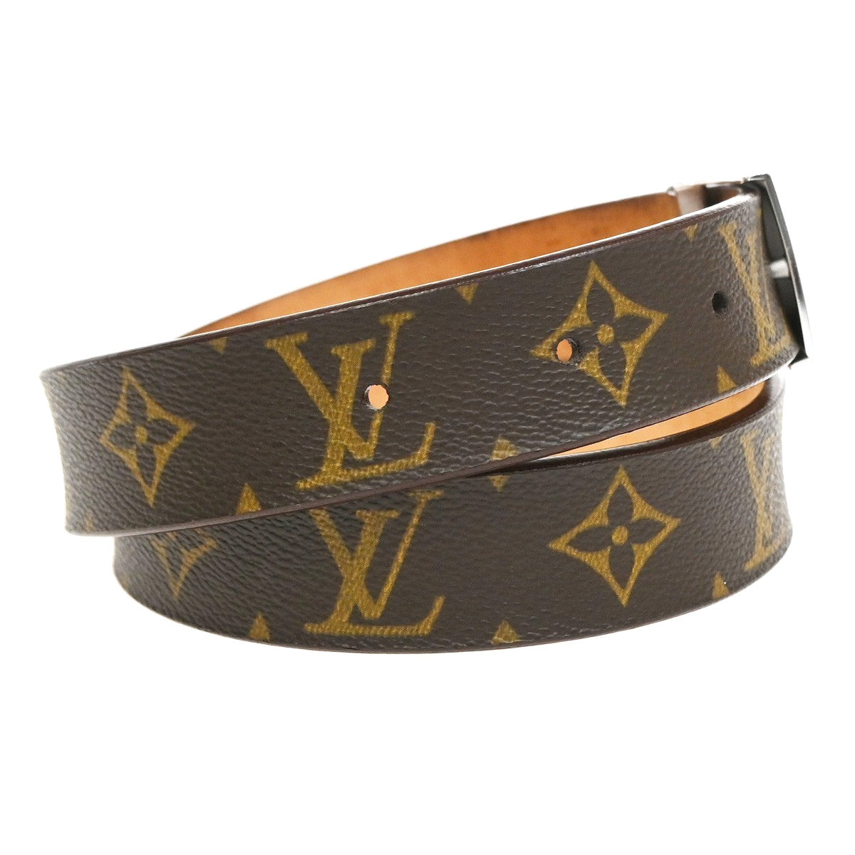 Louis Vuitton Ceinture Carre Belt Damier Brown Canvas Belts Accessory (Pre-Owned)