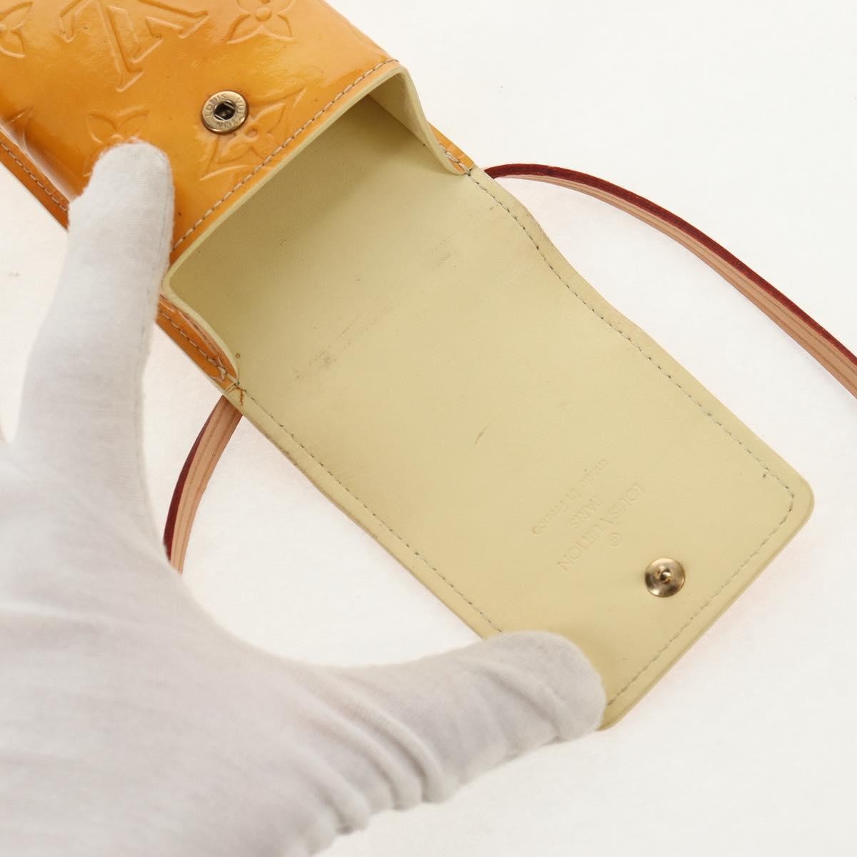 Louis Vuitton Walker Cigarette Case Holder Monogram Vernis Yellow Patent_Leather Clutche & Pouche Bag (Pre-Owned)