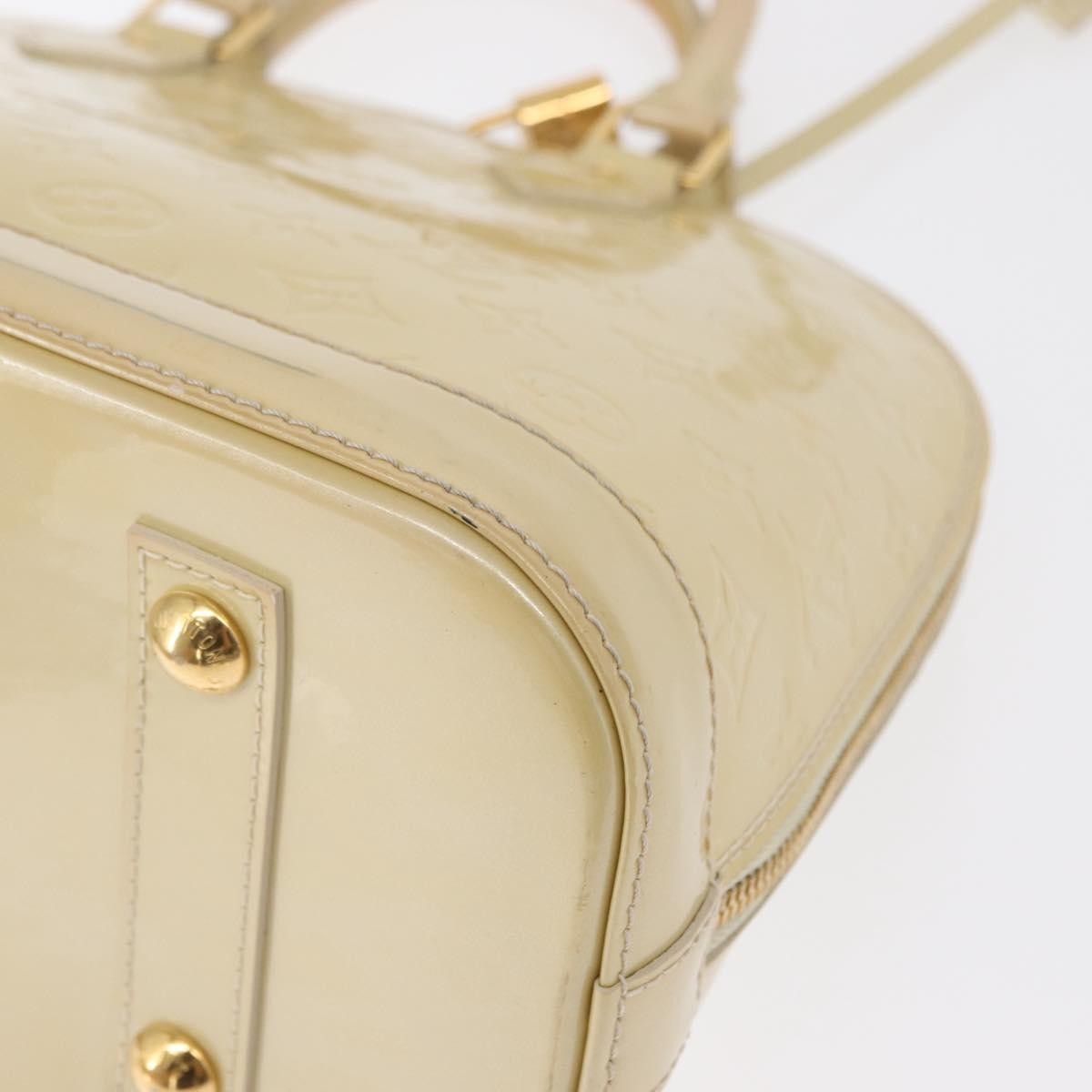 Louis Vuitton Alma Monogram Vernis Beige Patent_Leather Handbag (Pre-Owned)