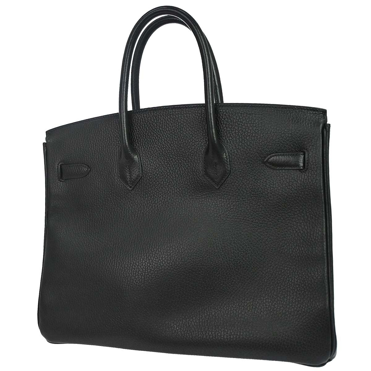 Hermes Birkin Black Ardennes With Gold Hardware Black Leather Handbag (Pre-Owned)