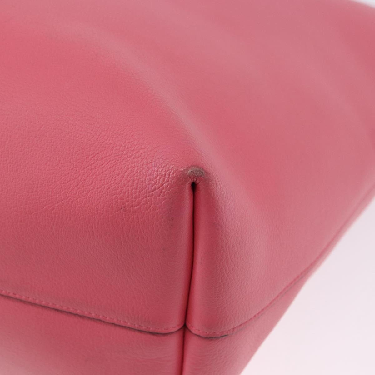 Saint Laurent Shopper Leather Pink Leather Tote Bag Bag (Pre-Owned)