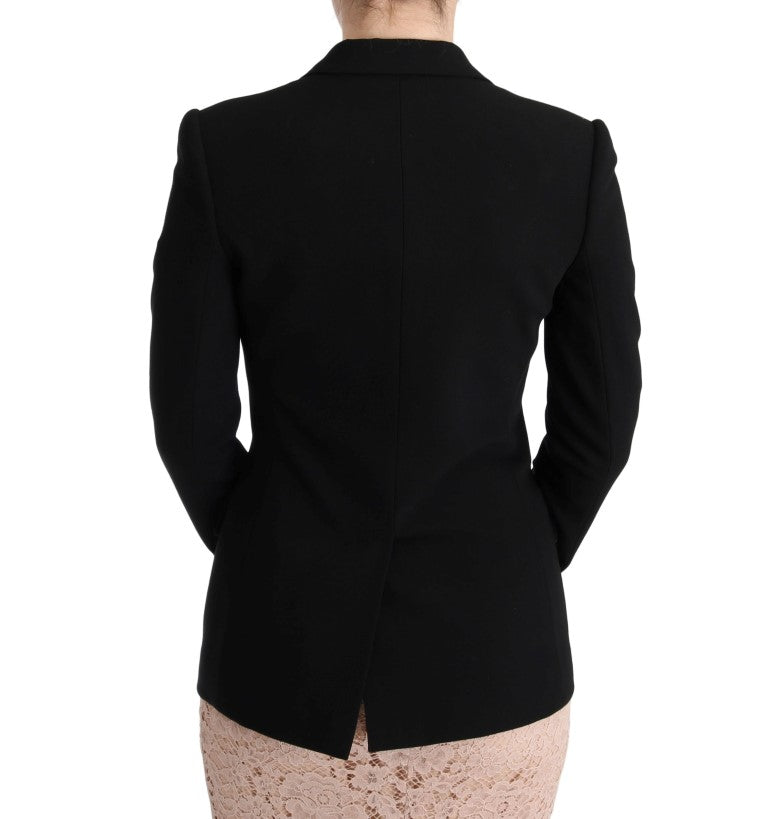 Dolce & Gabbana Elegant Black Jacquard Slim Fit Women's Blazer
