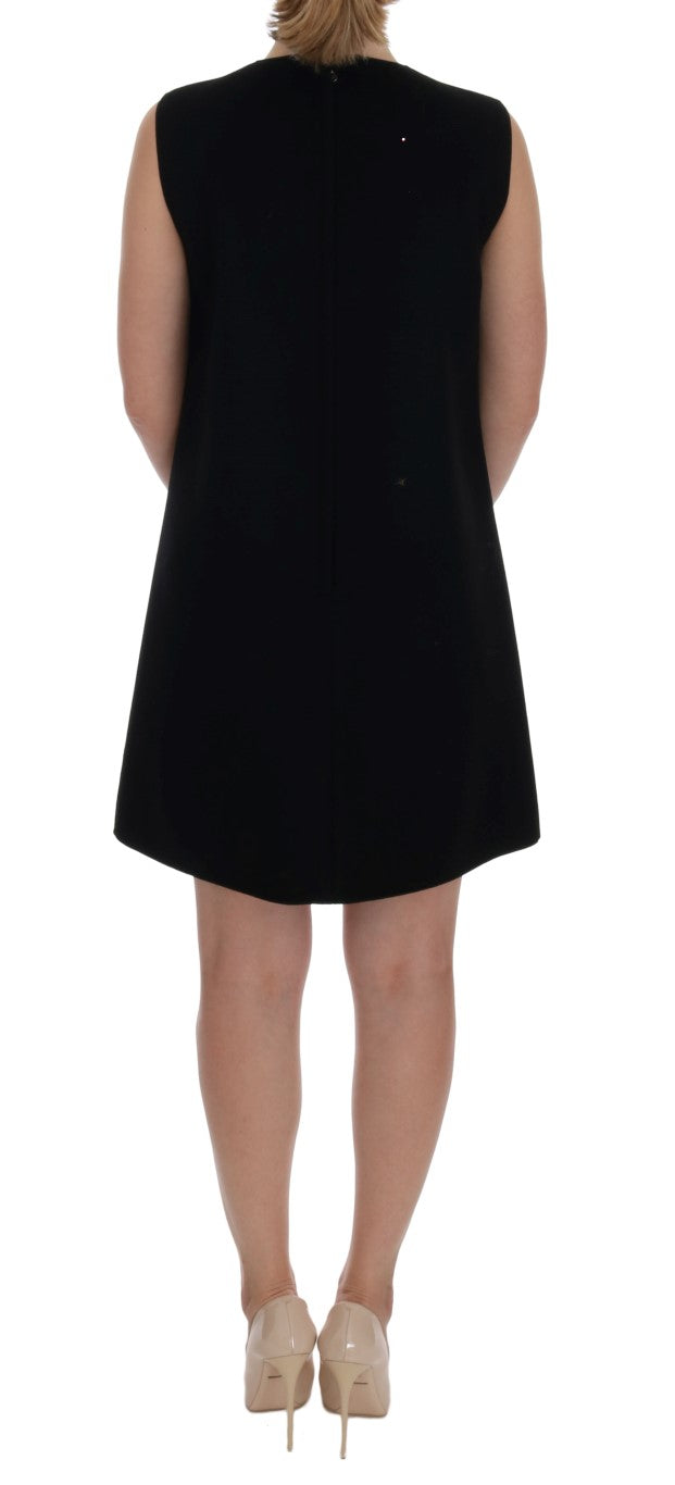 Dolce & Gabbana Black I AM A PRINCESS Crystal Shift Women's Dress