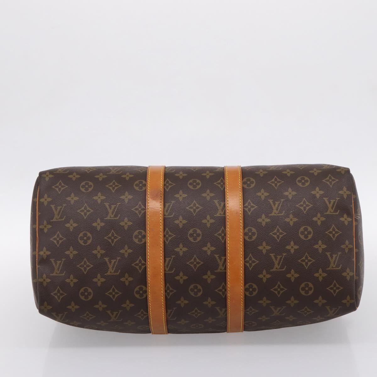 Louis Vuitton Keepall Bag Monogram Canvas Brown Canvas Travel Bag Bag (Pre-Owned)