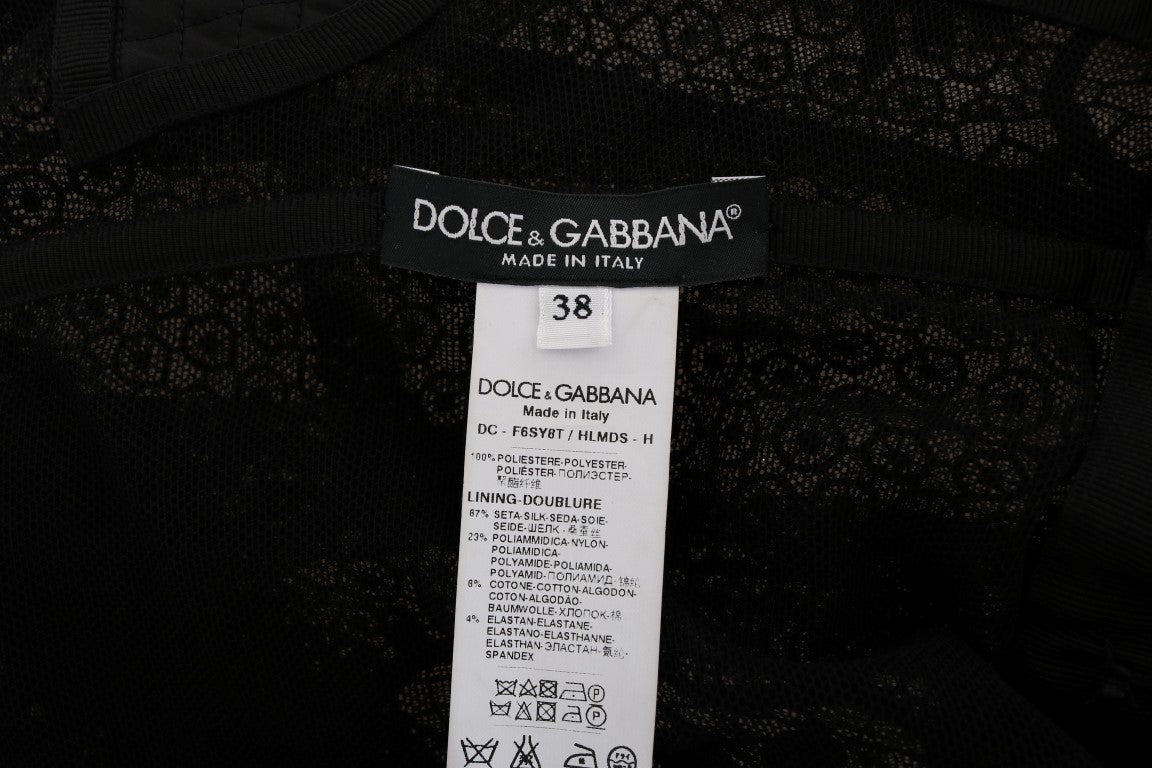 Dolce & Gabbana Black Floral Sheath Women's Dress
