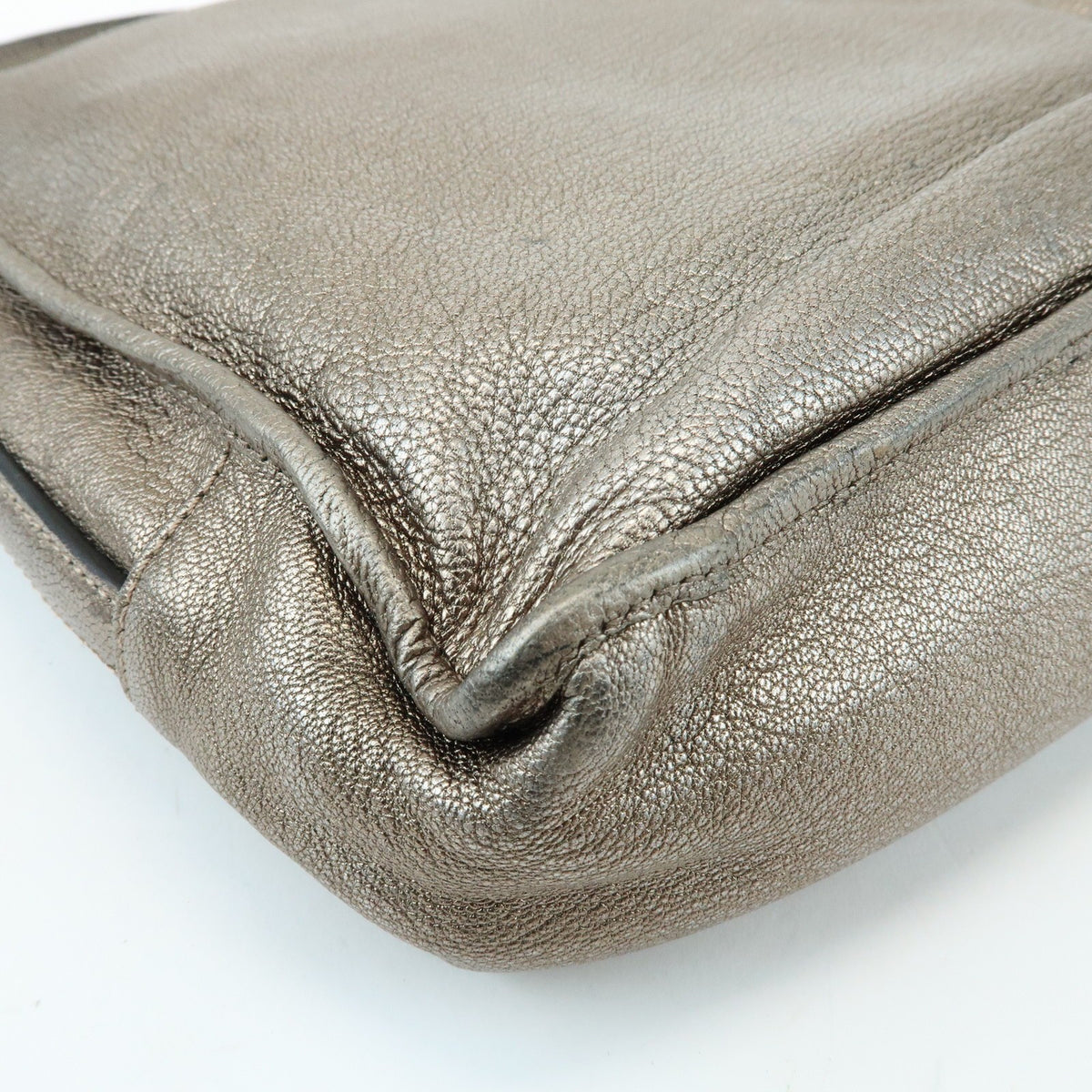 Loewe Shoulder Bag Leather Silver Leather Shoulder Bag Bag (Pre-Owned)