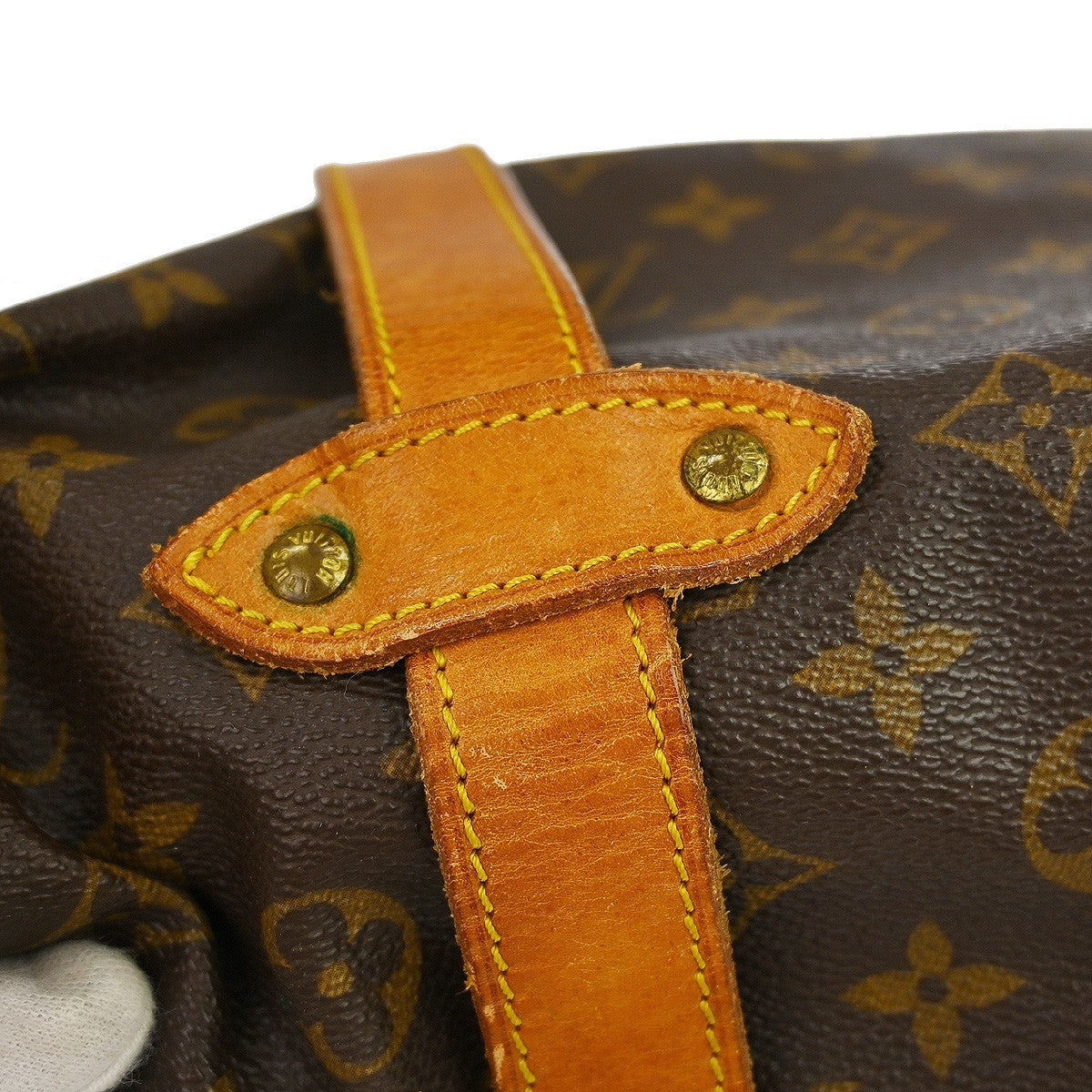 Louis Vuitton Saumur Monogram Canvas Brown Canvas Shoulder Bag Bag (Pre-Owned)