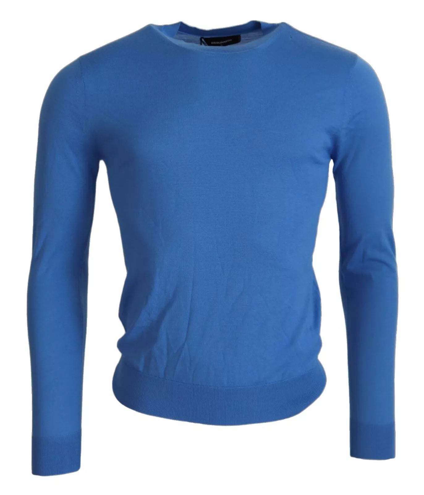 Dsquared² Blue Wool Long Sleeves Crewneck Pullover Men's Sweater (Pre-Owned)