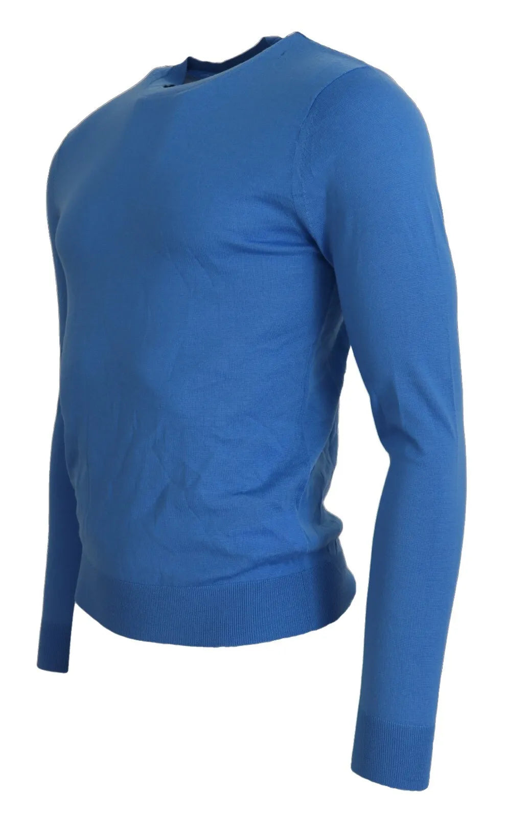 Dsquared² Blue Wool Long Sleeves Crewneck Pullover Men's Sweater (Pre-Owned)