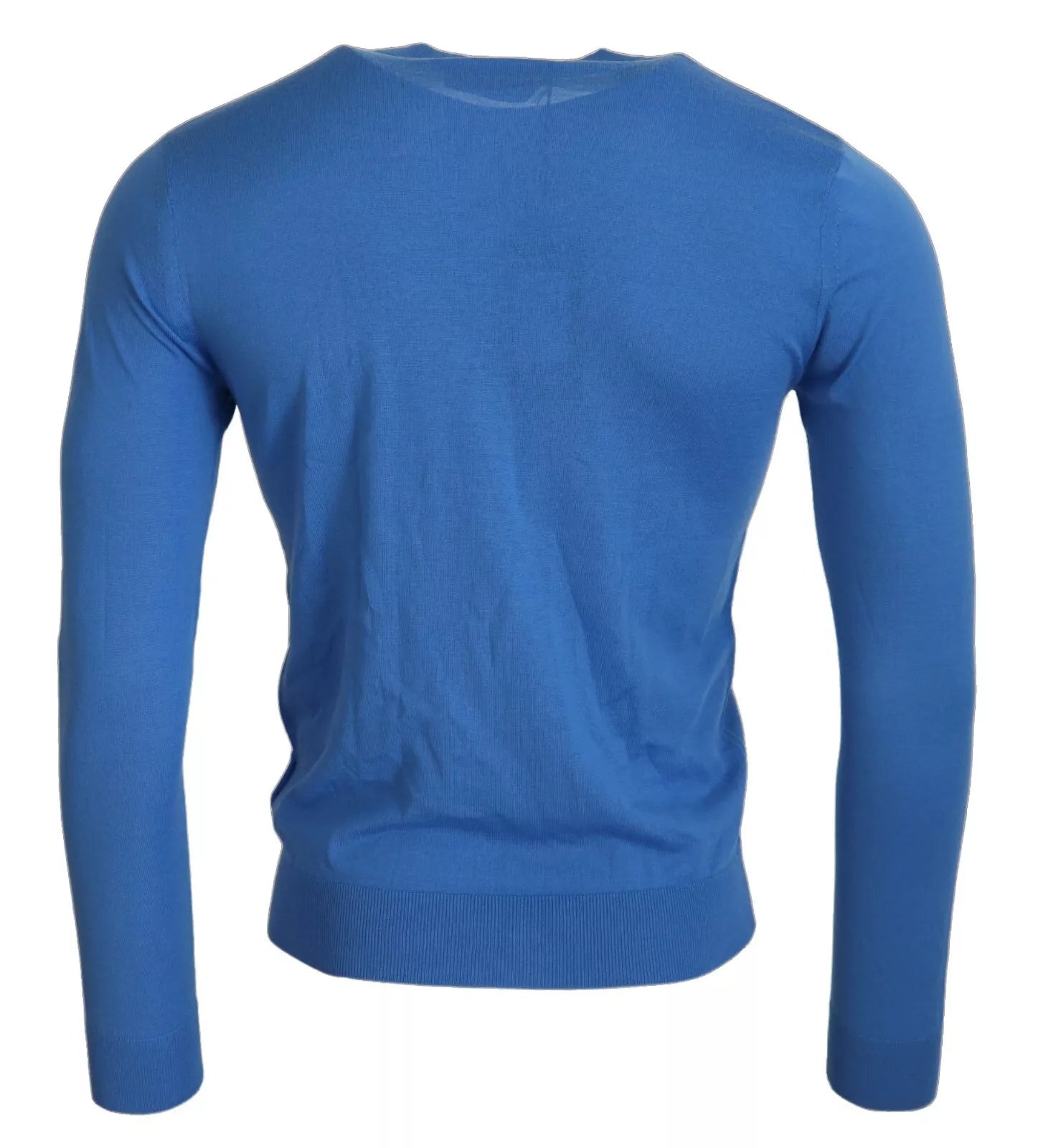 Dsquared² Blue Wool Long Sleeves Crewneck Pullover Men's Sweater (Pre-Owned)