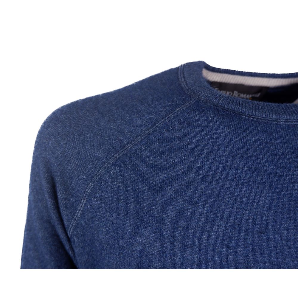 Emilio Romanelli Blue Cashmere Men Men's Sweater