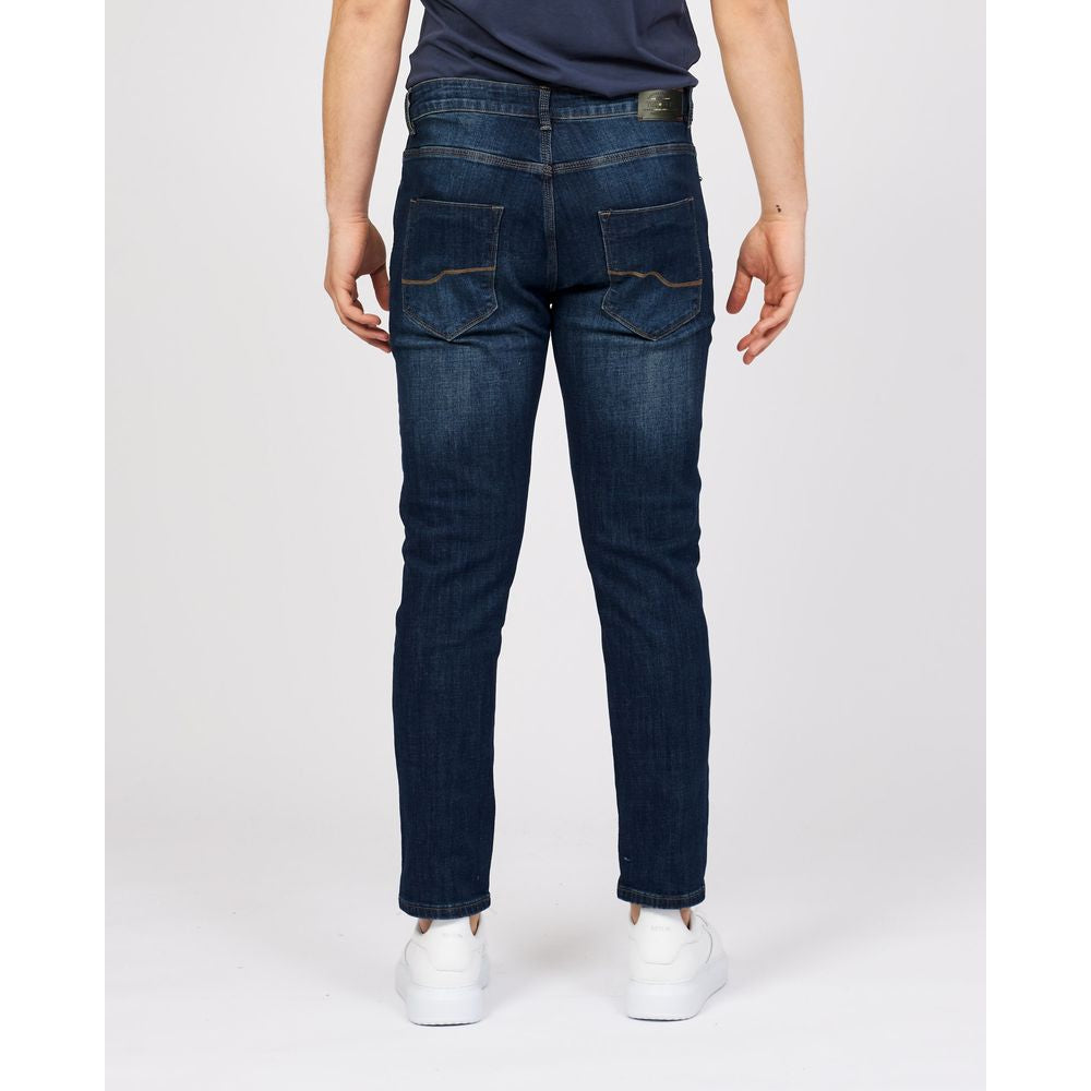 Yes Zee Sleek Blue Cotton Stretch Men's Jeans