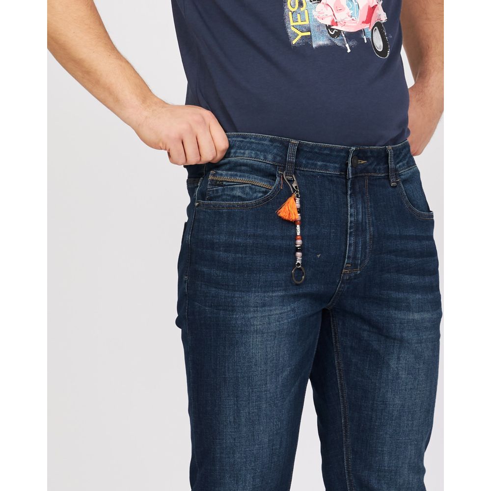 Yes Zee Sleek Blue Cotton Stretch Men's Jeans