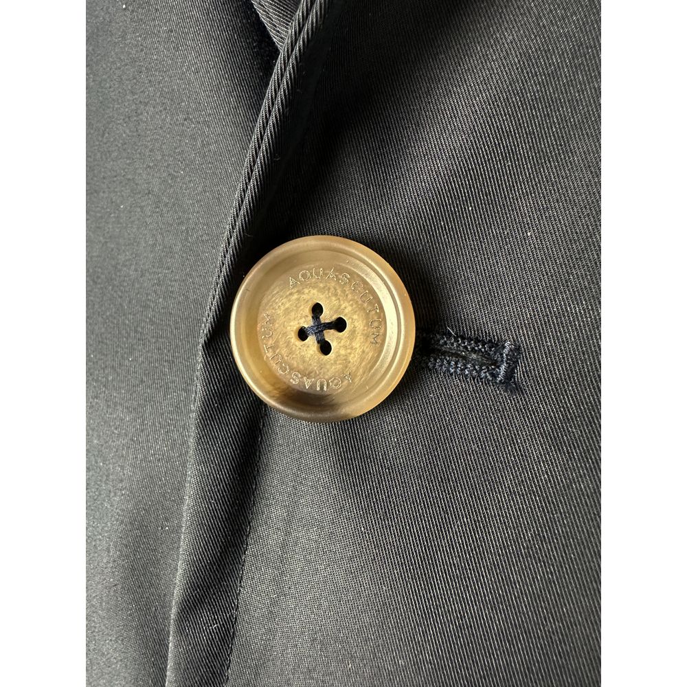 Aquascutum Blue Cotton Men Men's Jacket