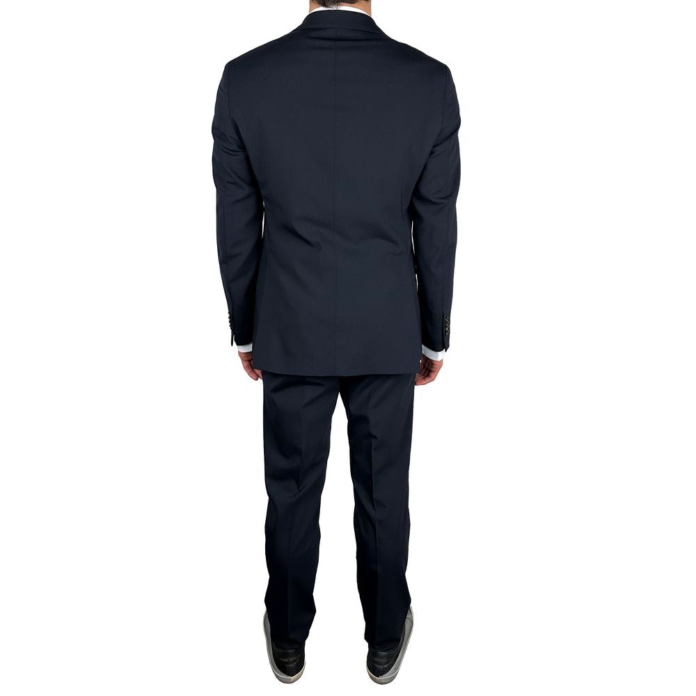 Aquascutum Blue Wool Men's Men's Suit