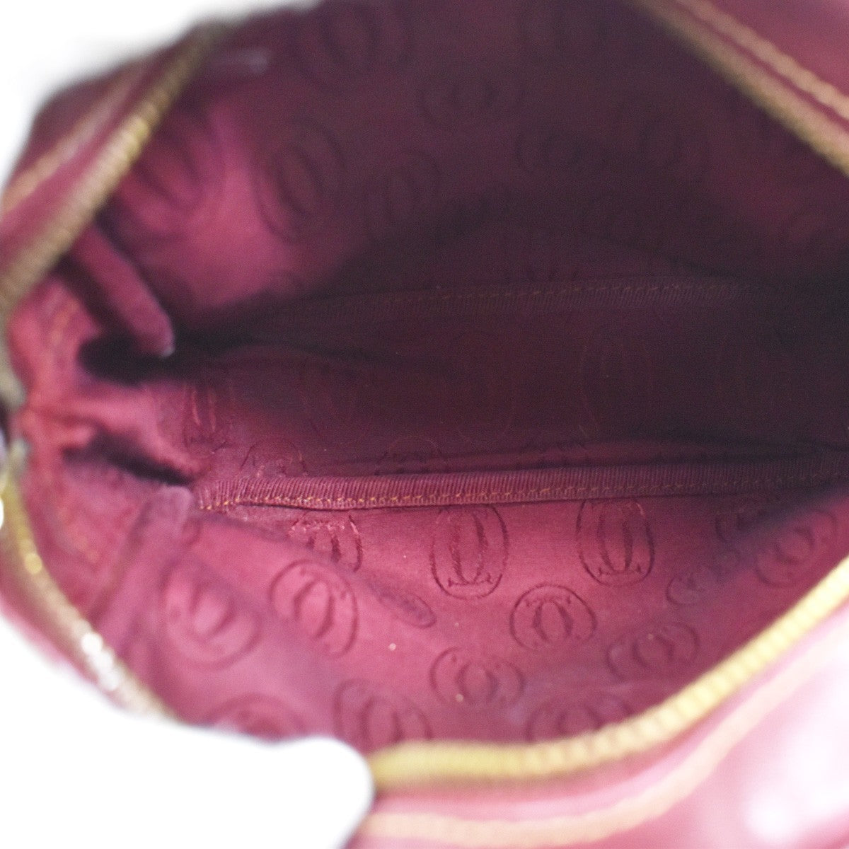 Cartier Must De Cartier Leather Red Leather Shoulder Bag Bag (Pre-Owned)
