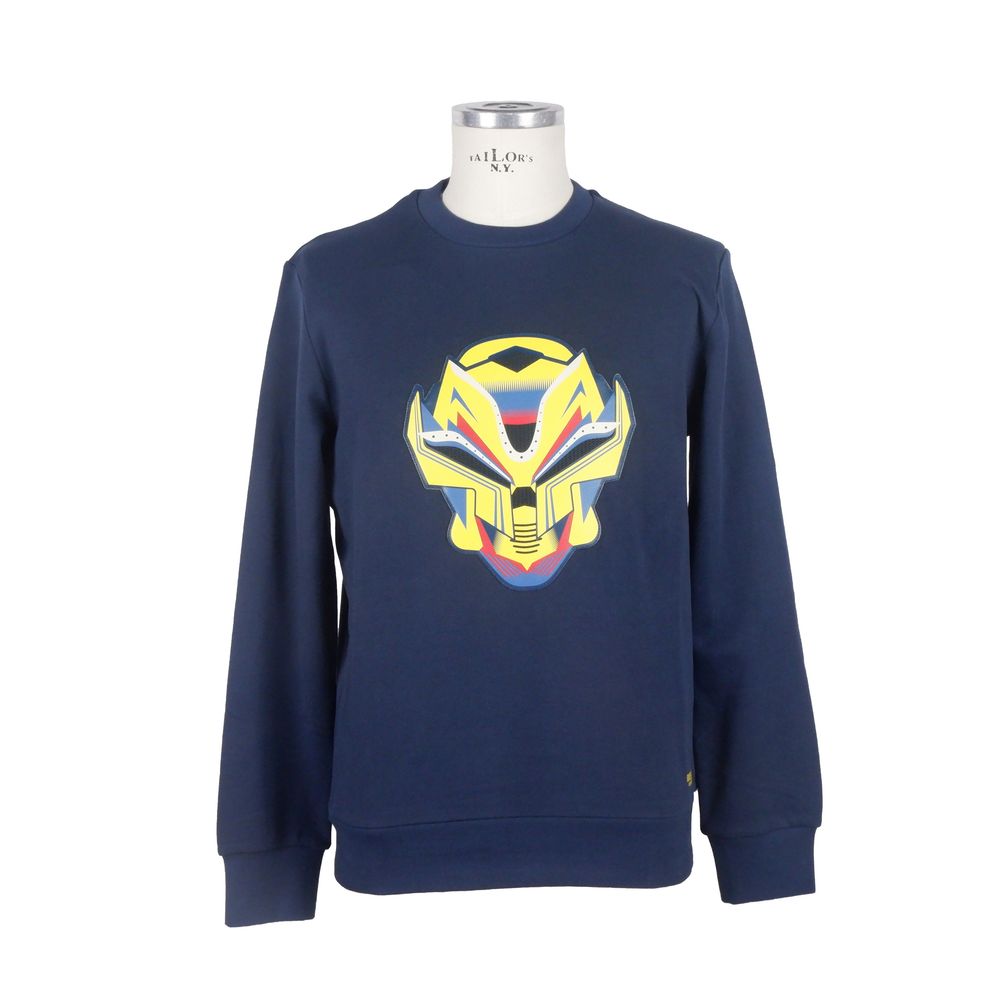 Bikkembergs Blue Cotton Men Men's Sweater