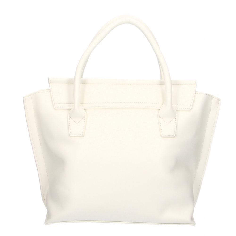 Plein Sport Elegant White Handbag With Magnetic Women's Closure