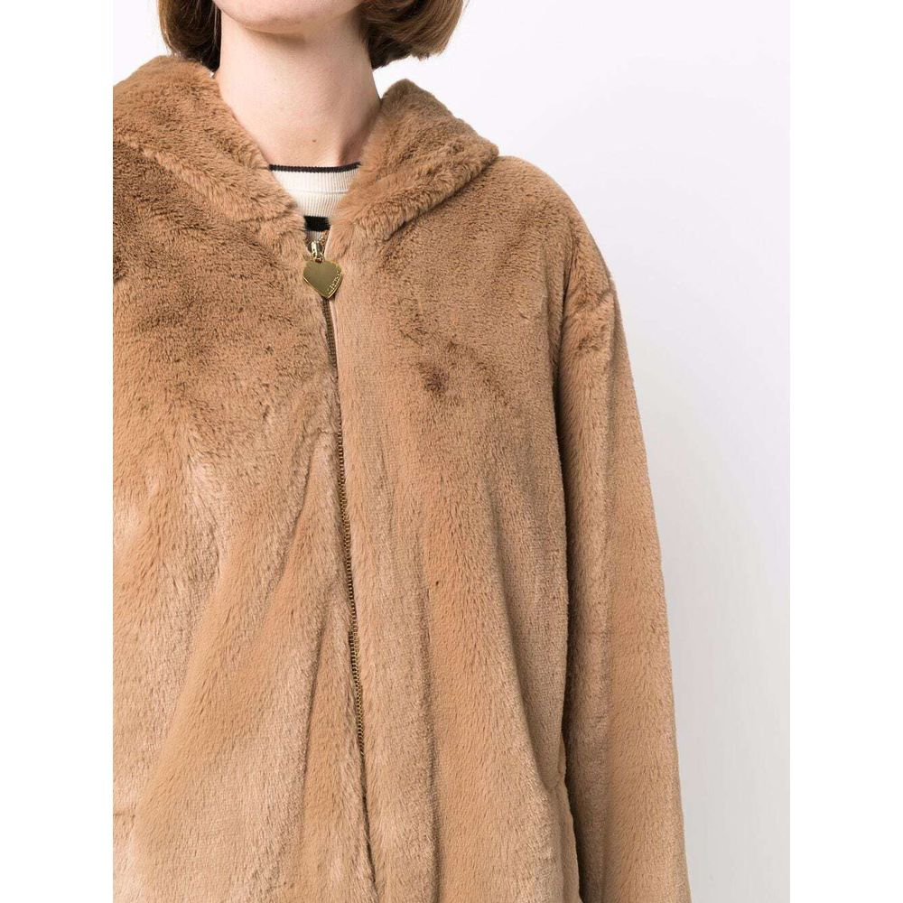 Love Moschino Beige Polyester Women Women's Coat