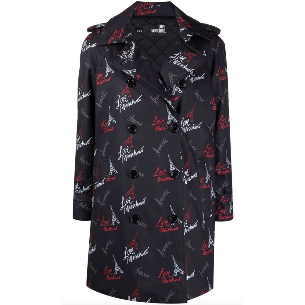 Love Moschino Black Polyester Women Women's Coat