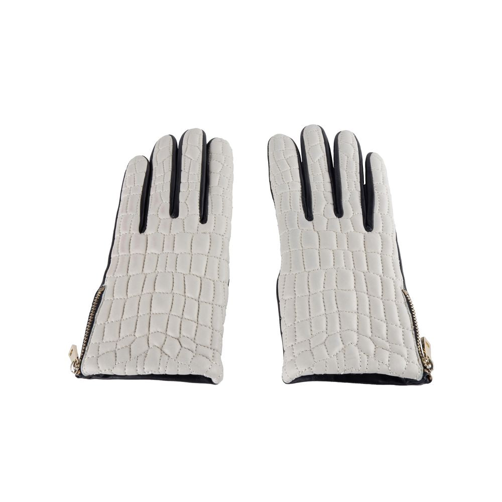 Cavalli Class Gray Lambskin Women Women's Glove